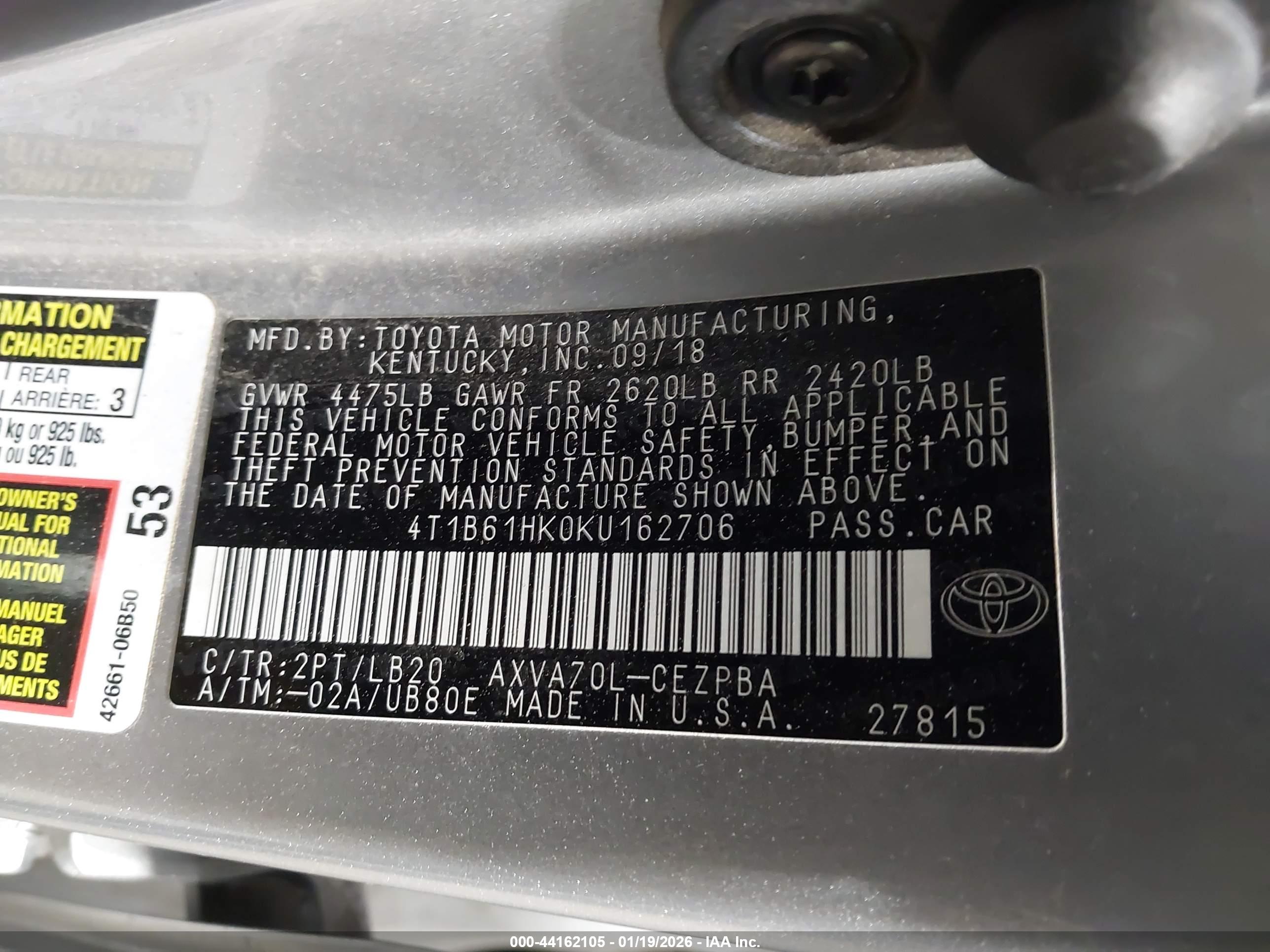 TOYOTA CAMRY image 9