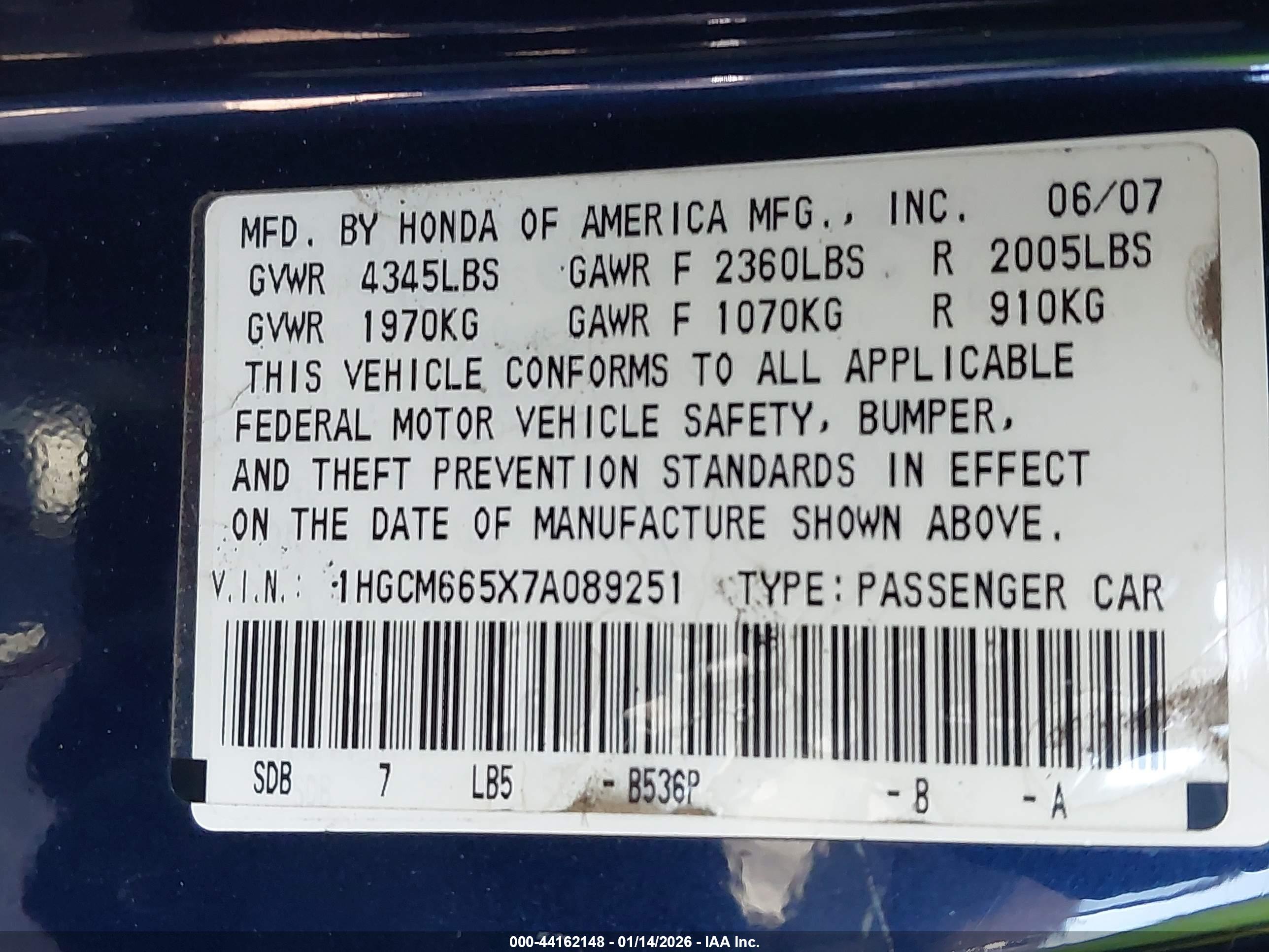 HONDA ACCORD image 9