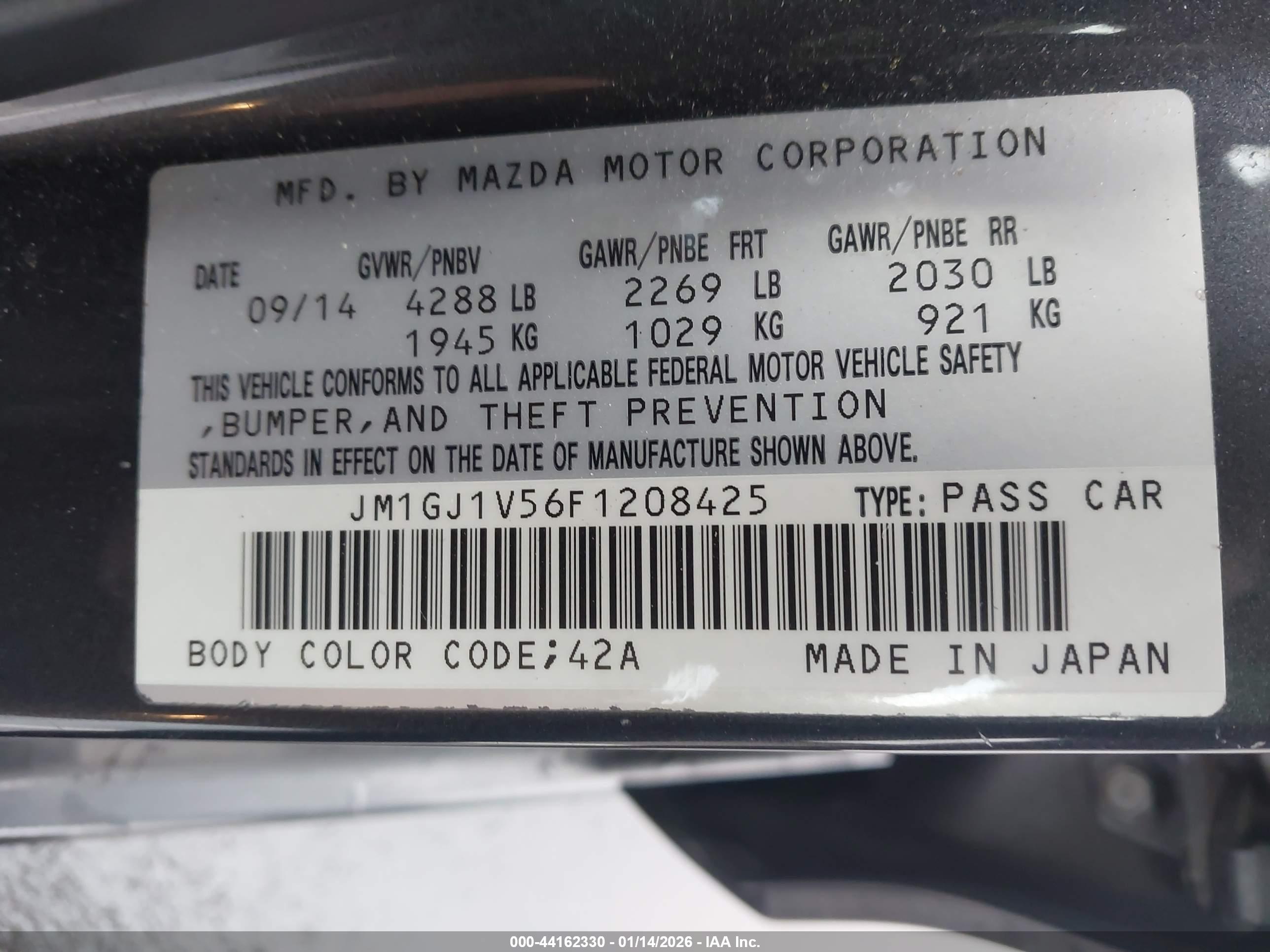 MAZDA MAZDA6 image 9