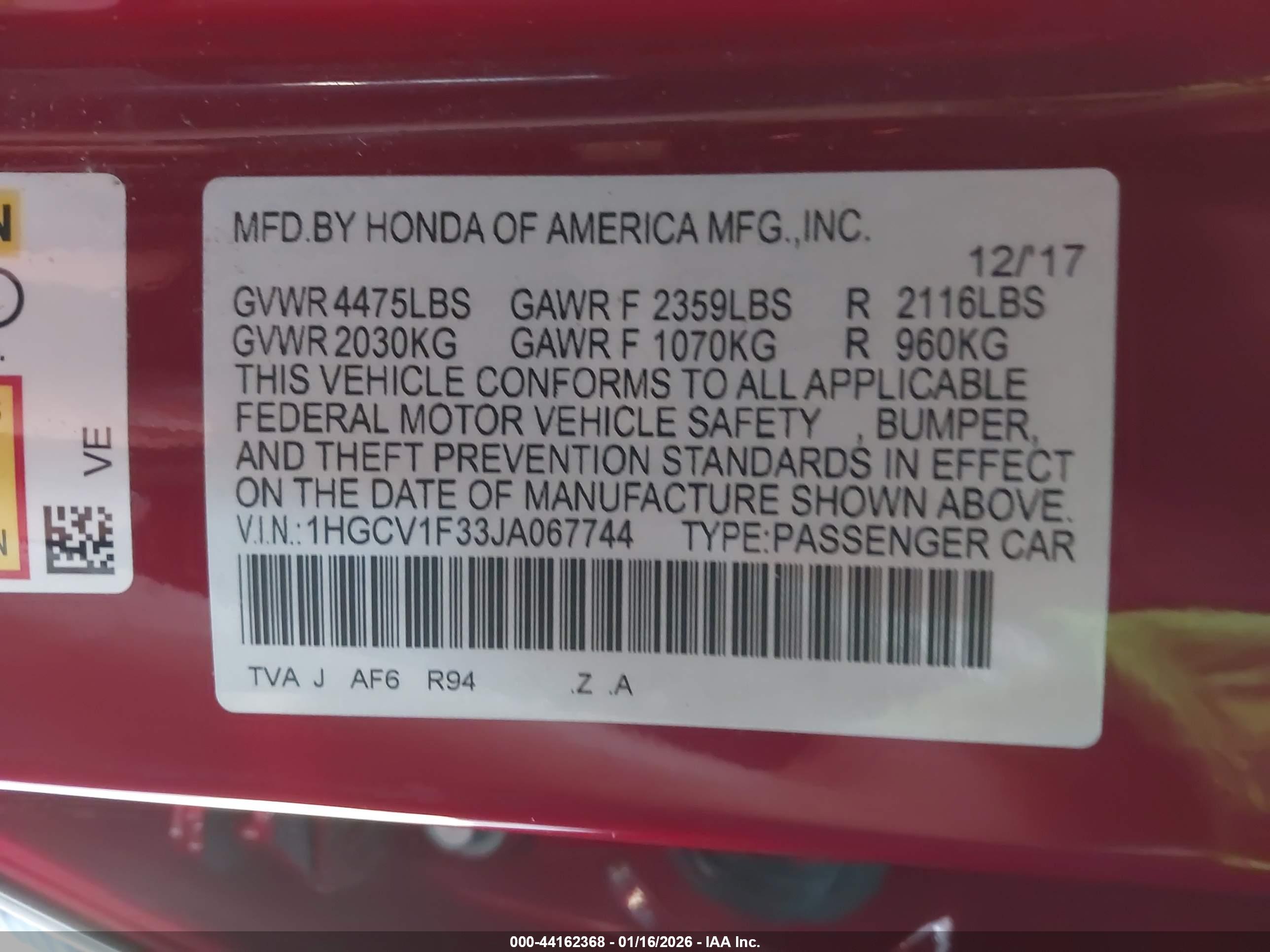 HONDA ACCORD image 9