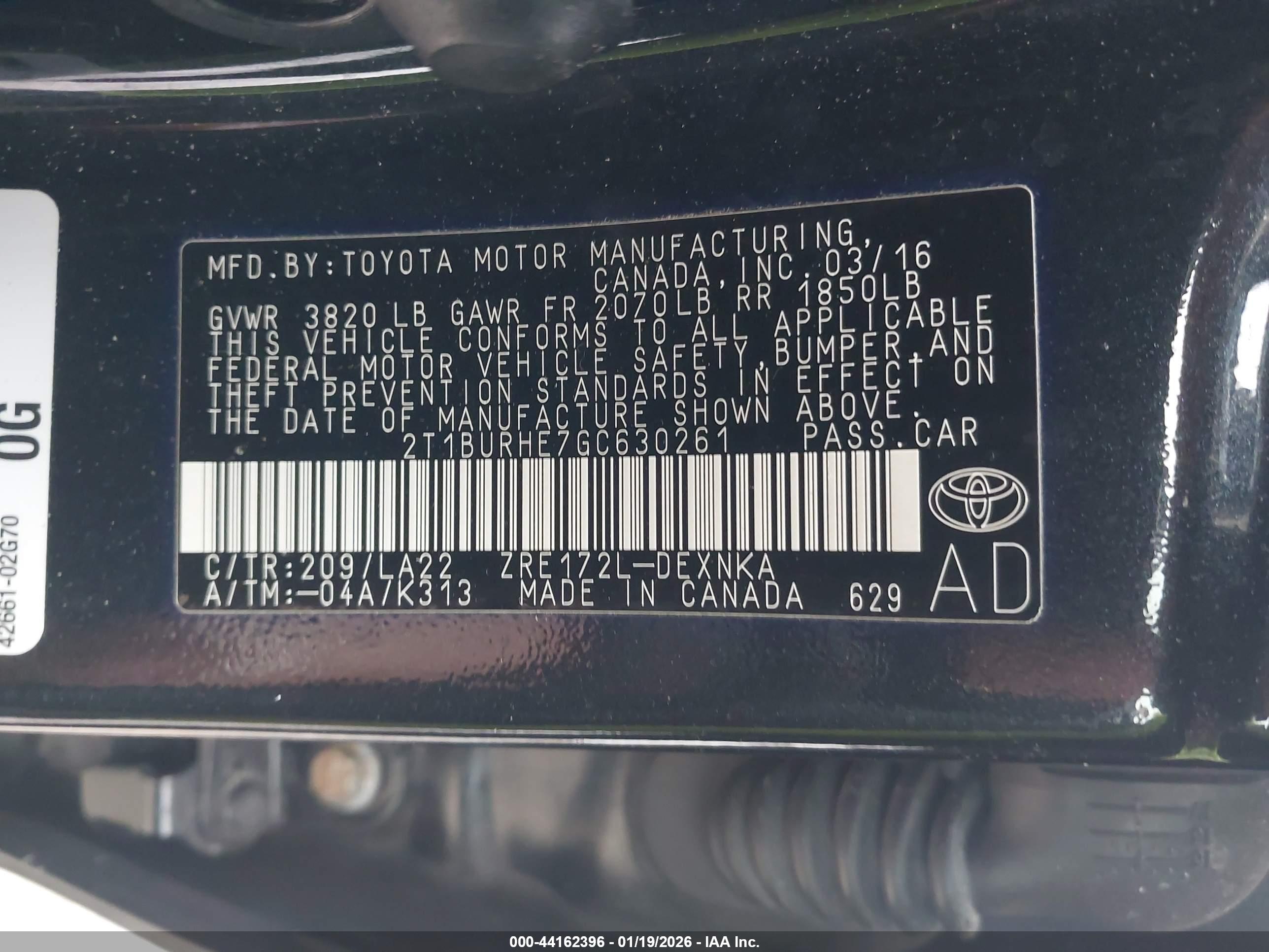 TOYOTA COROLLA image 9