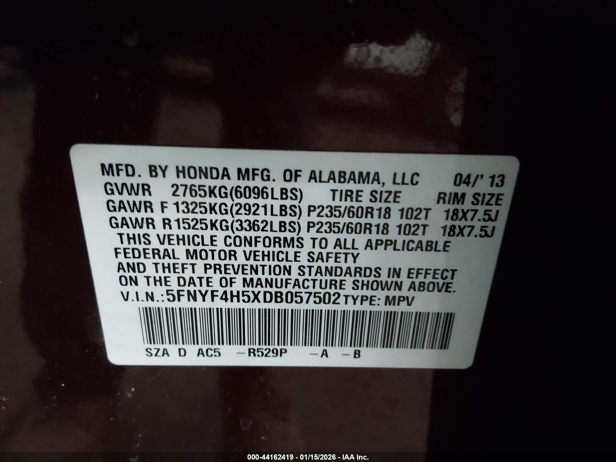 HONDA PILOT image 9