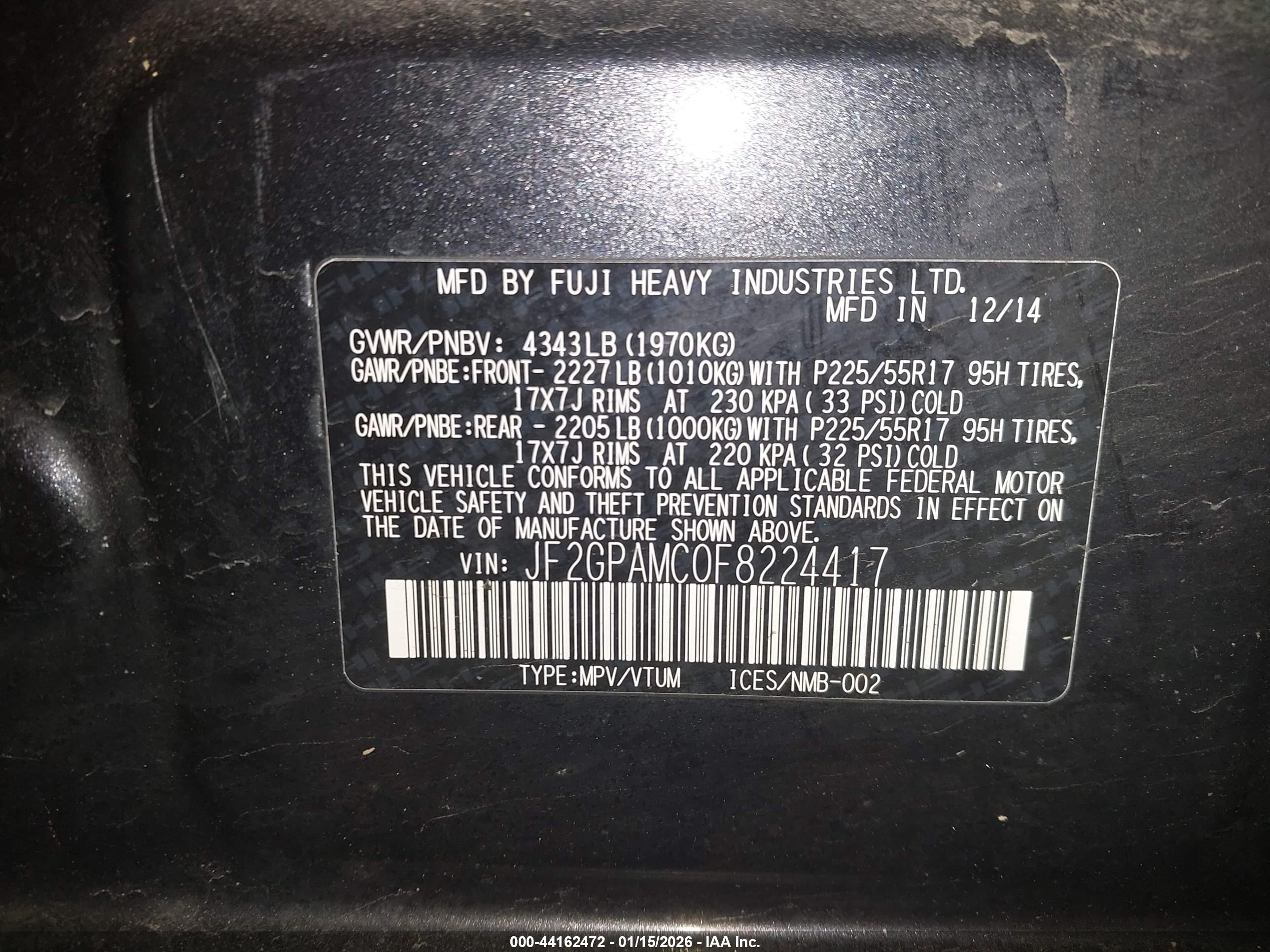 SUBARU XV image 9
