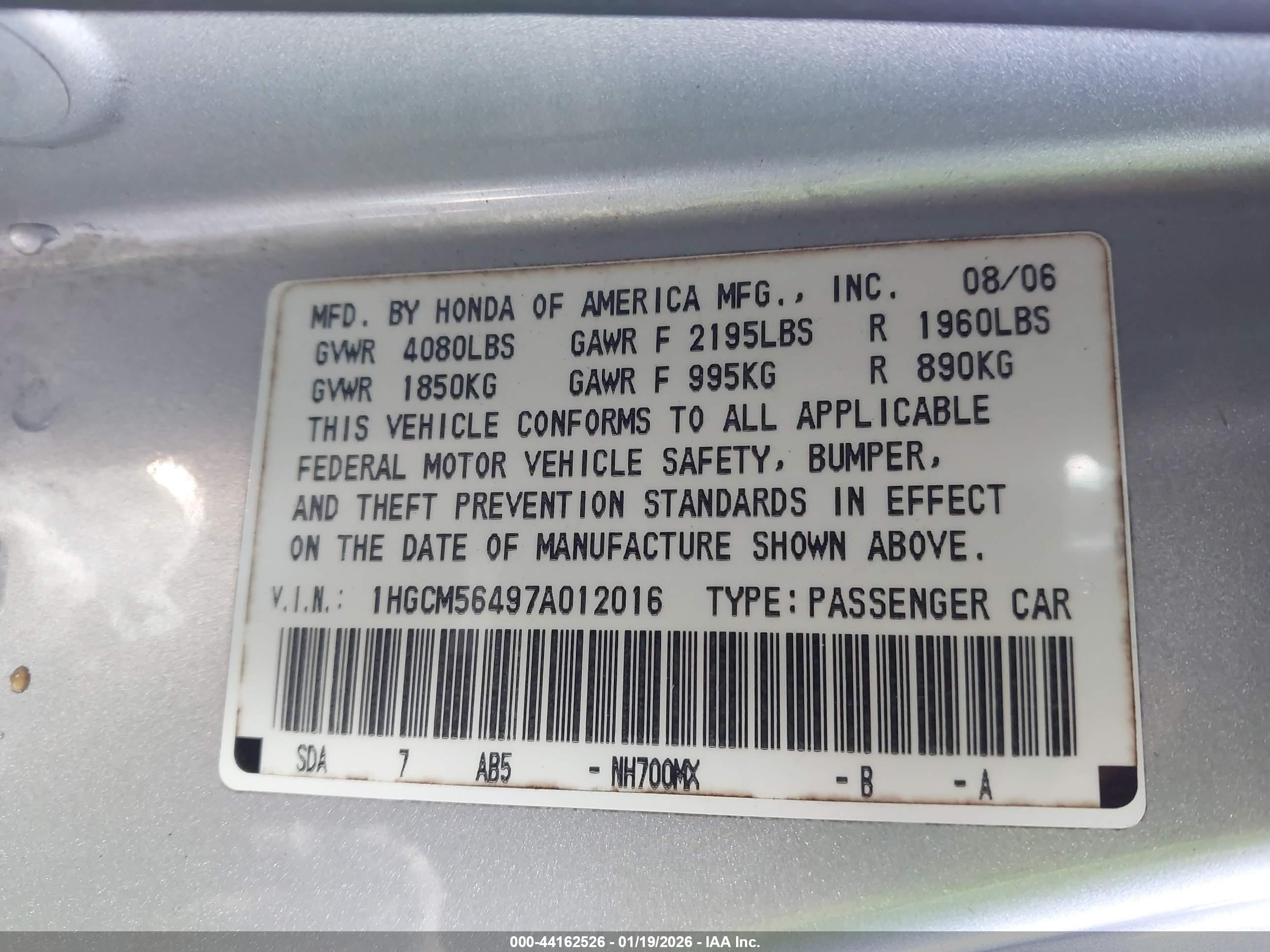 HONDA ACCORD image 9