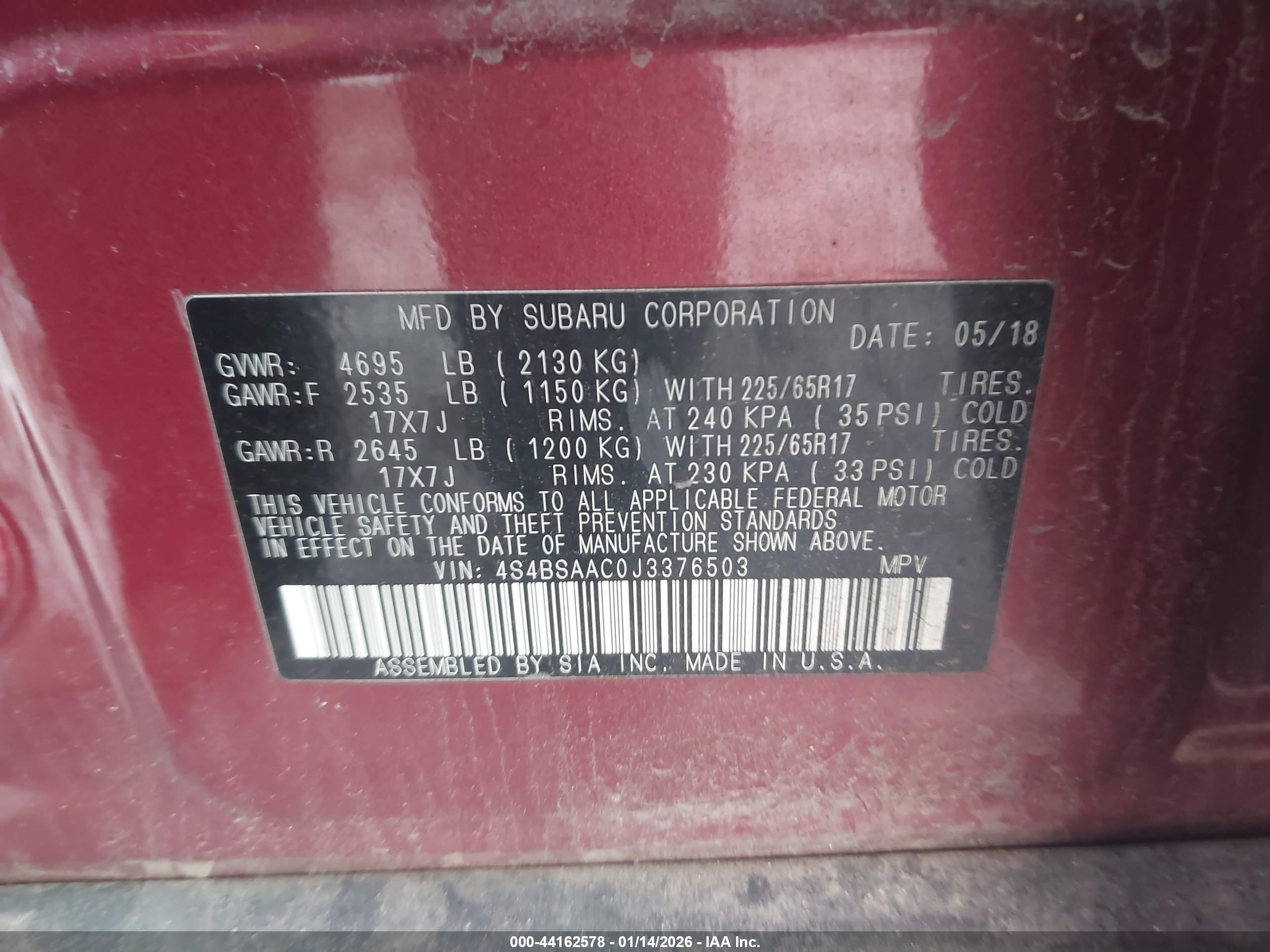 SUBARU OUTBACK image 9