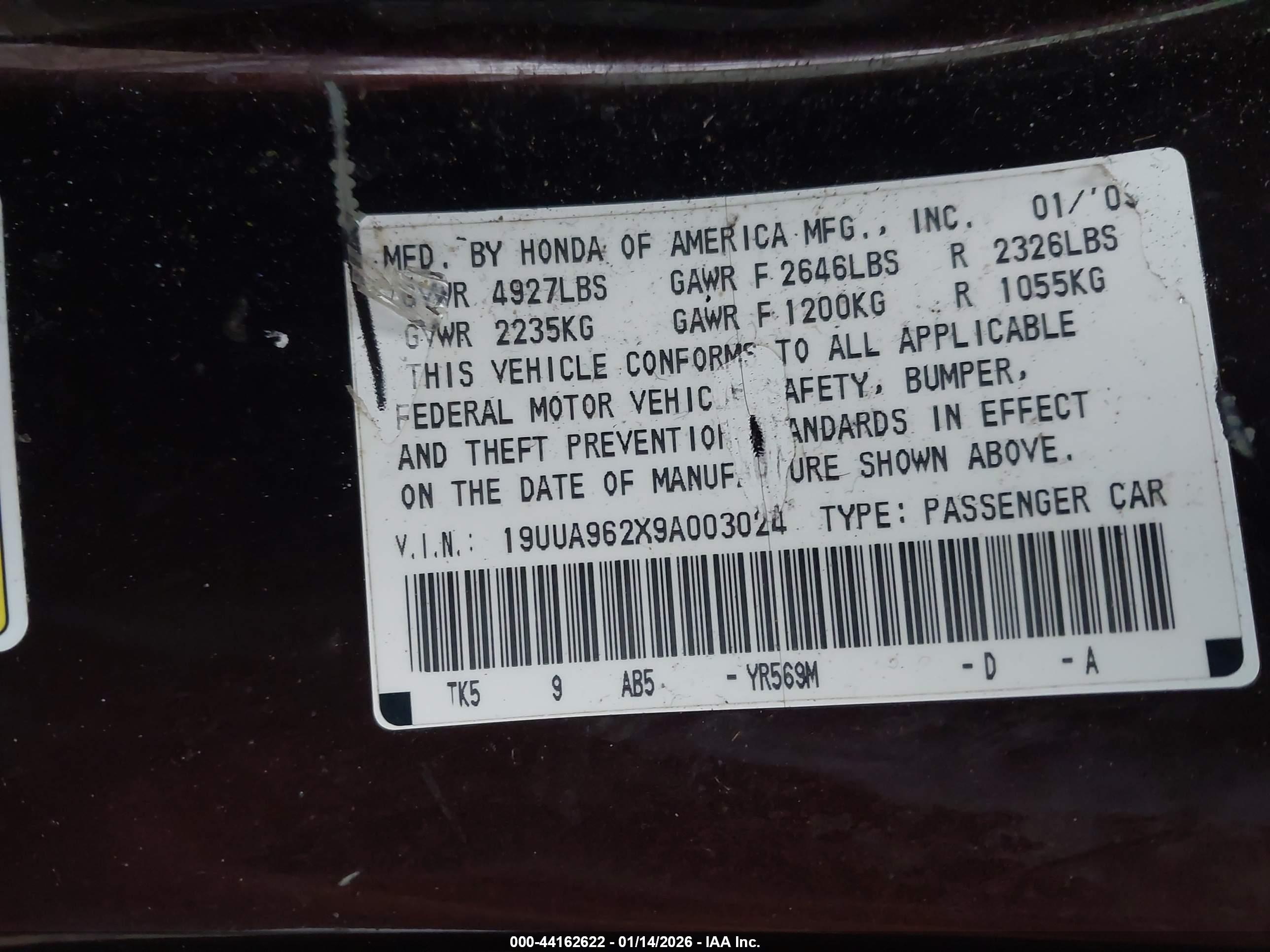 ACURA TL image 9
