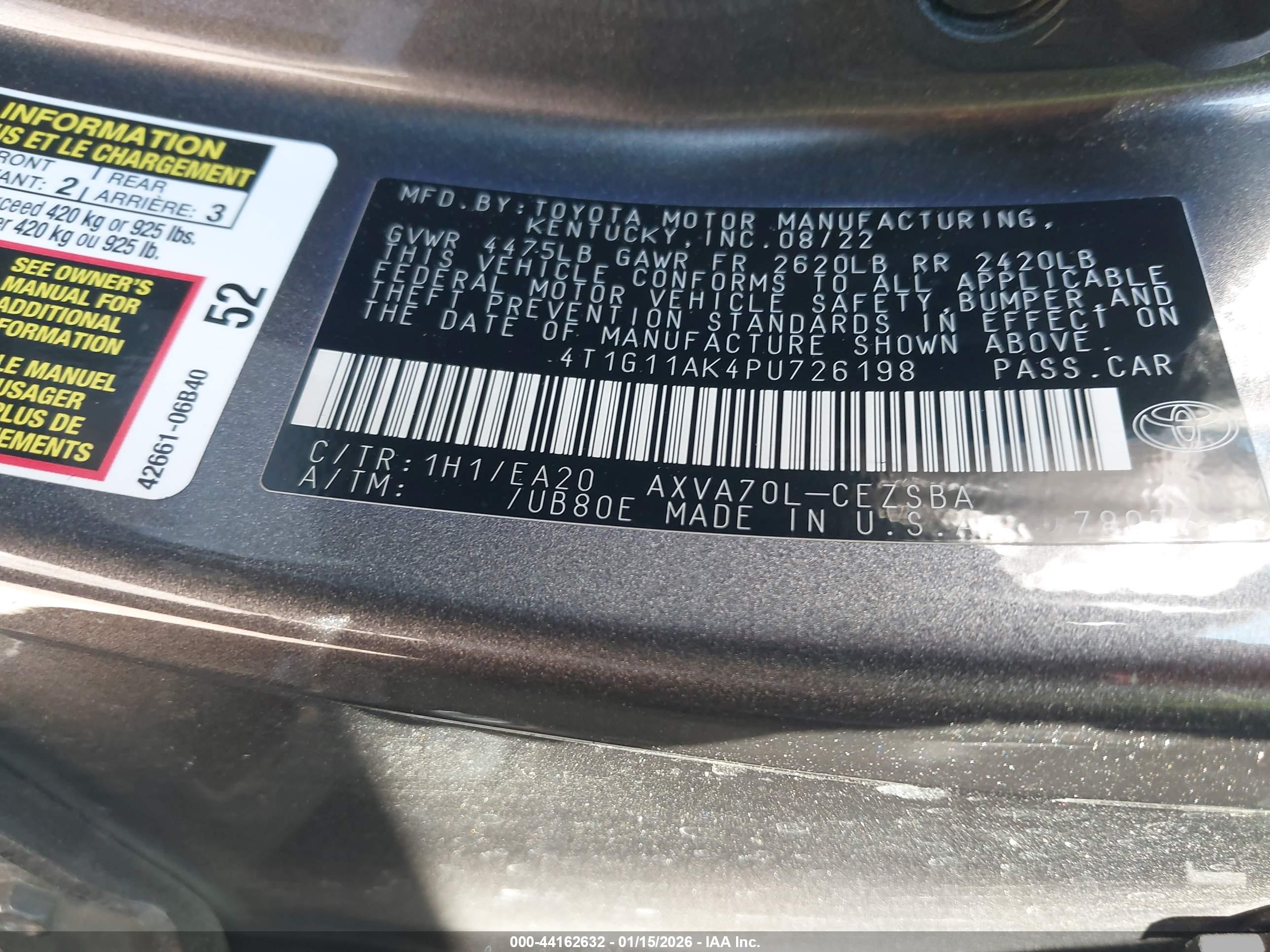 TOYOTA CAMRY image 9