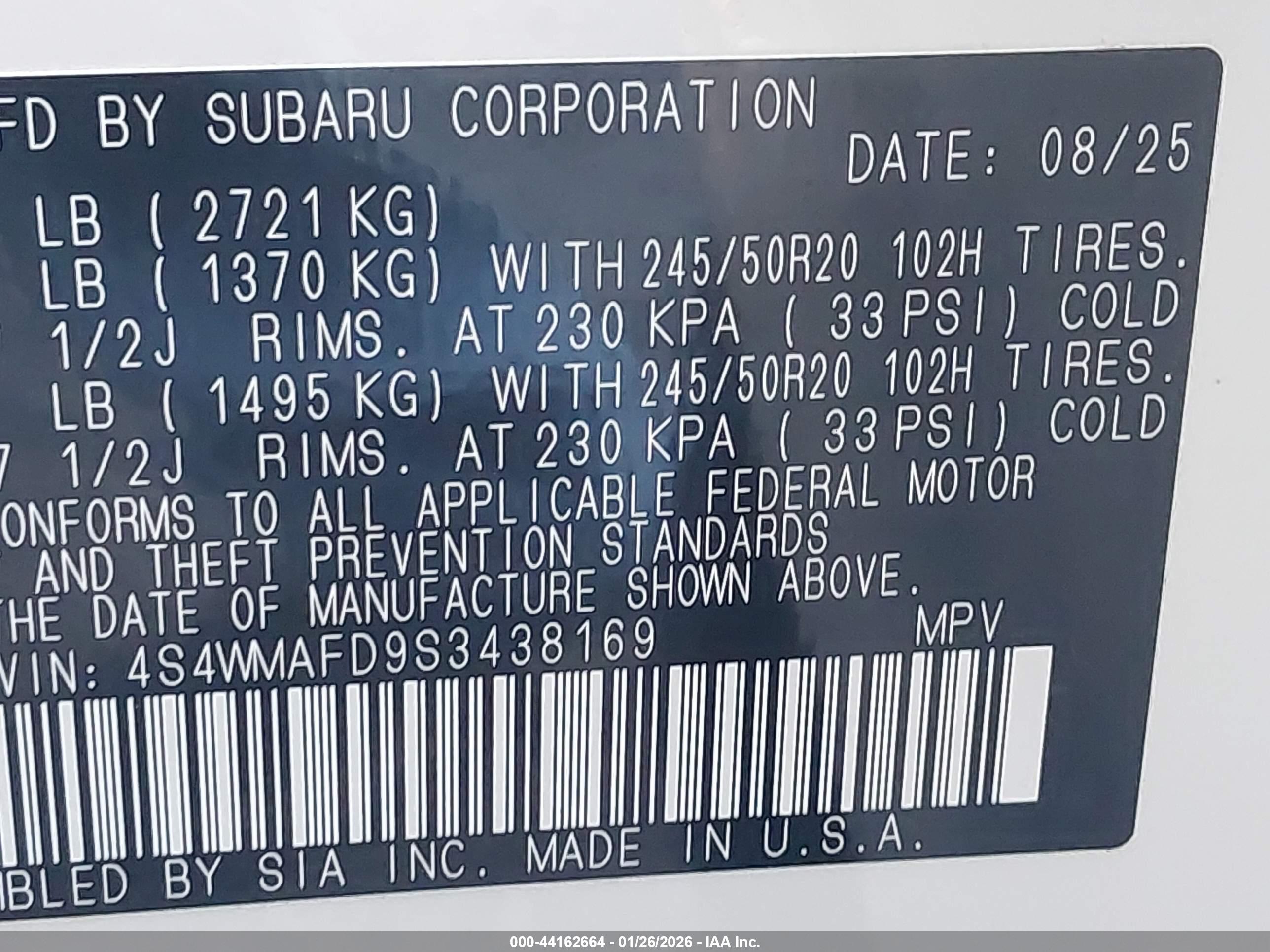 SUBARU ASCENT image 9