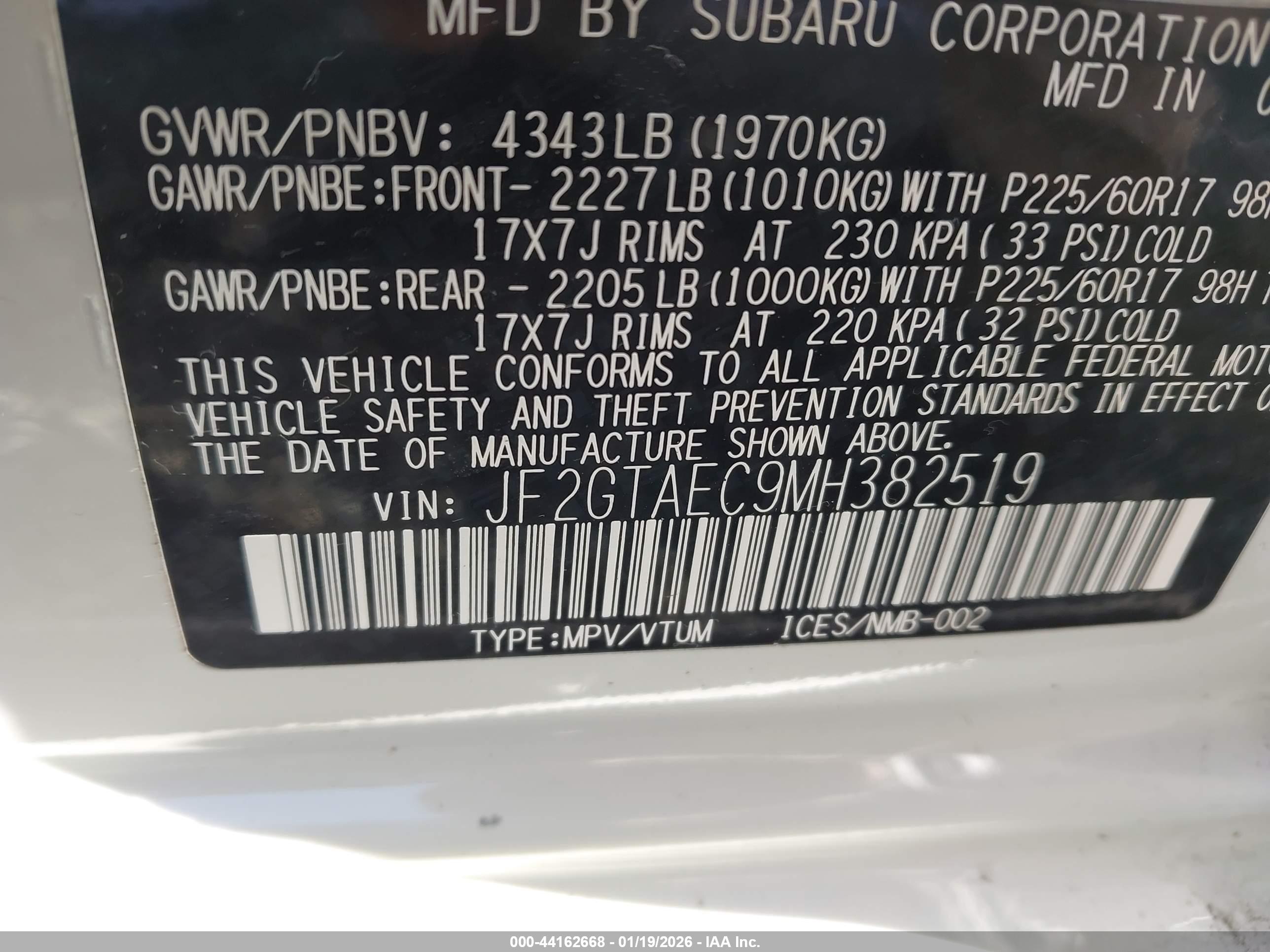 SUBARU CROSSTREK image 9