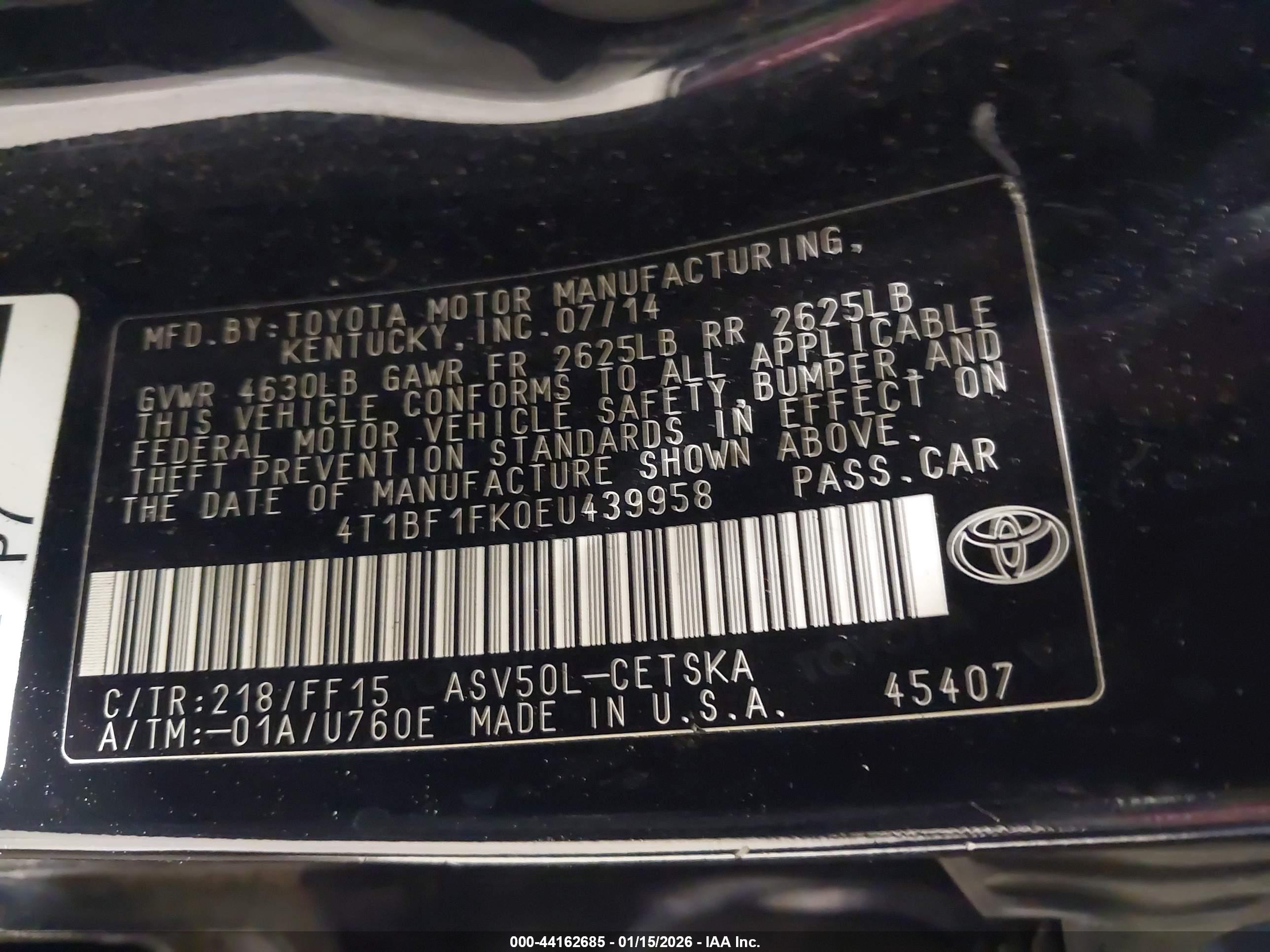 TOYOTA CAMRY image 9