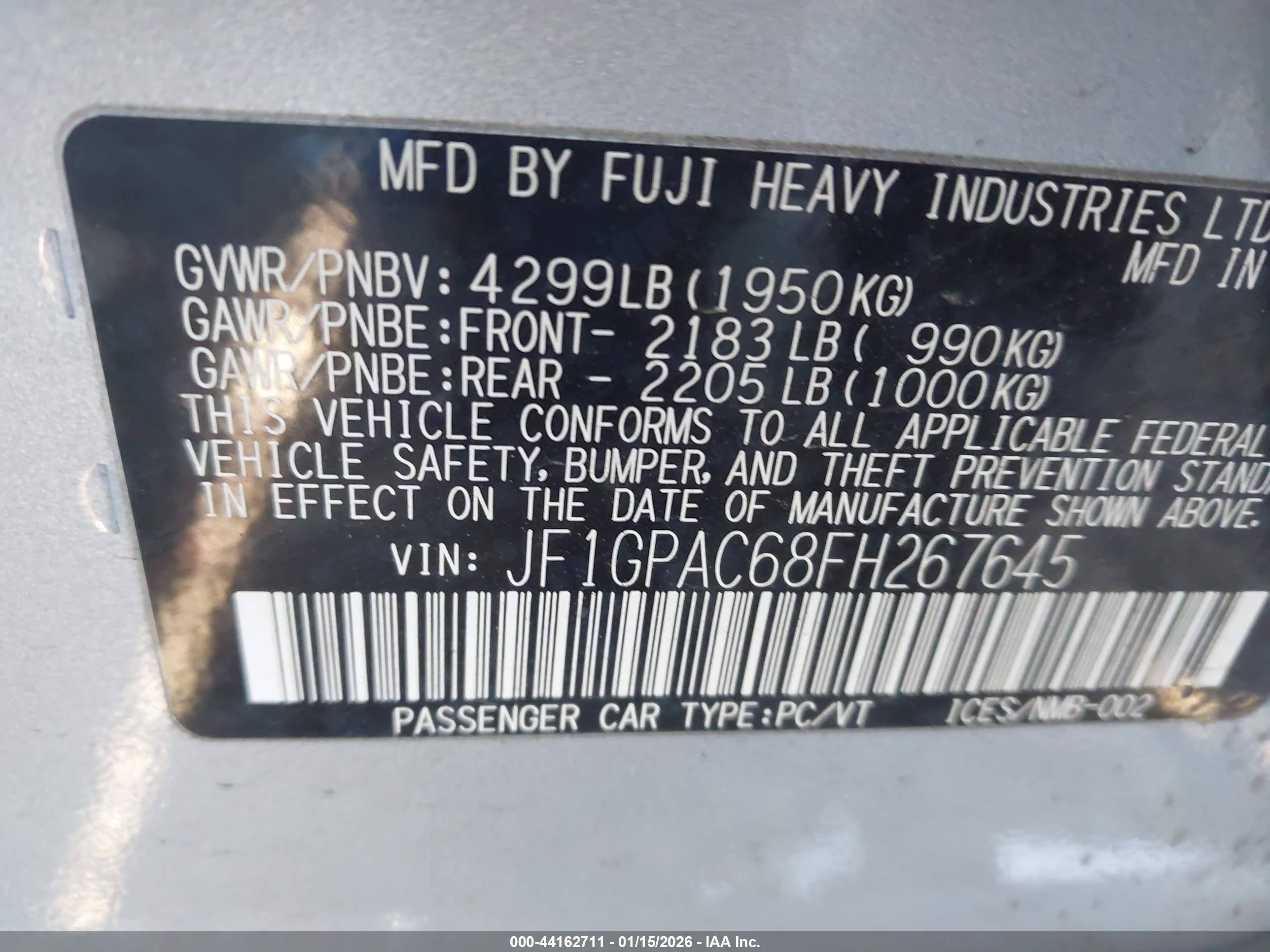 SUBARU IMPREZA image 9