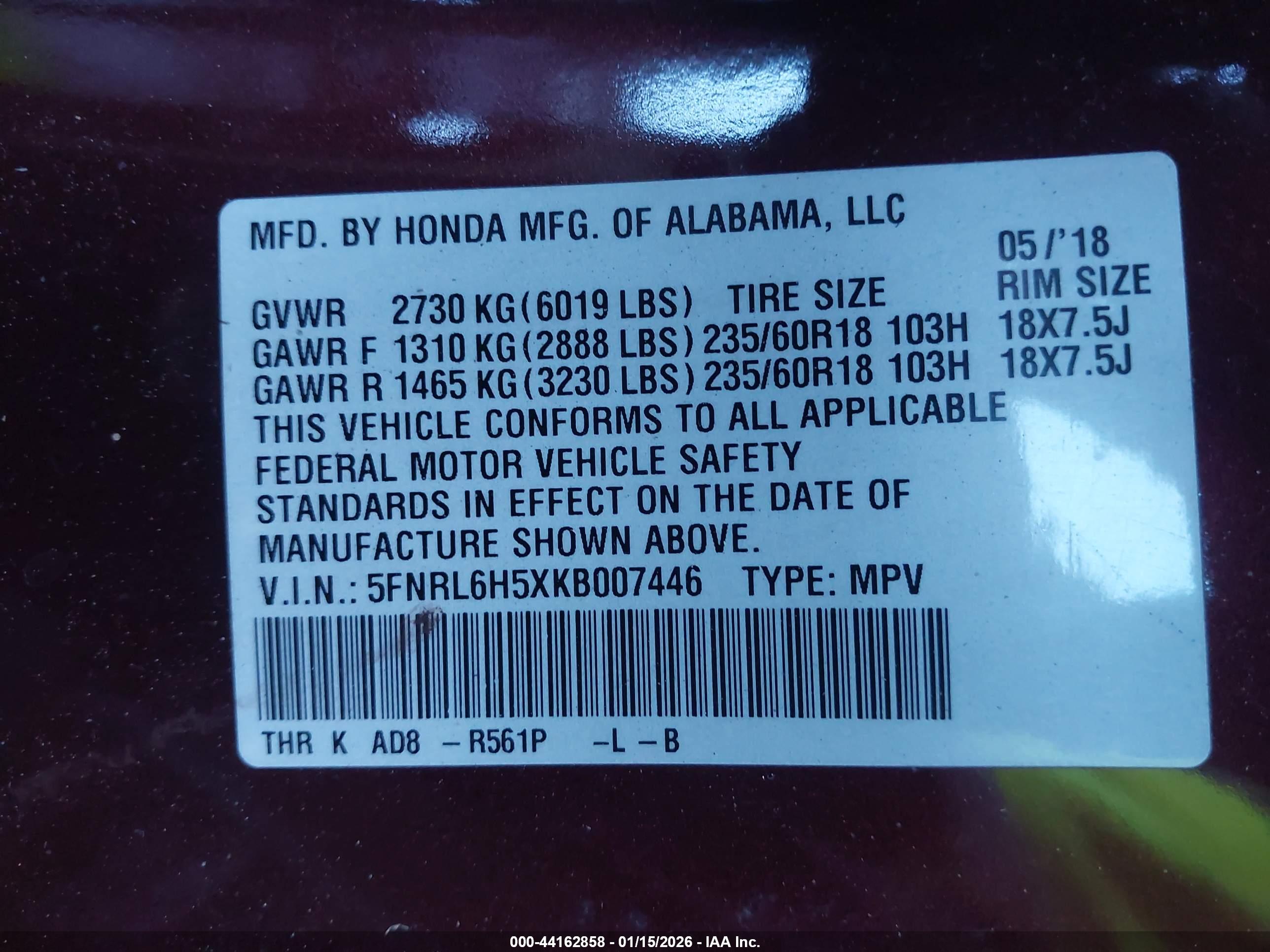 HONDA ODYSSEY image 9