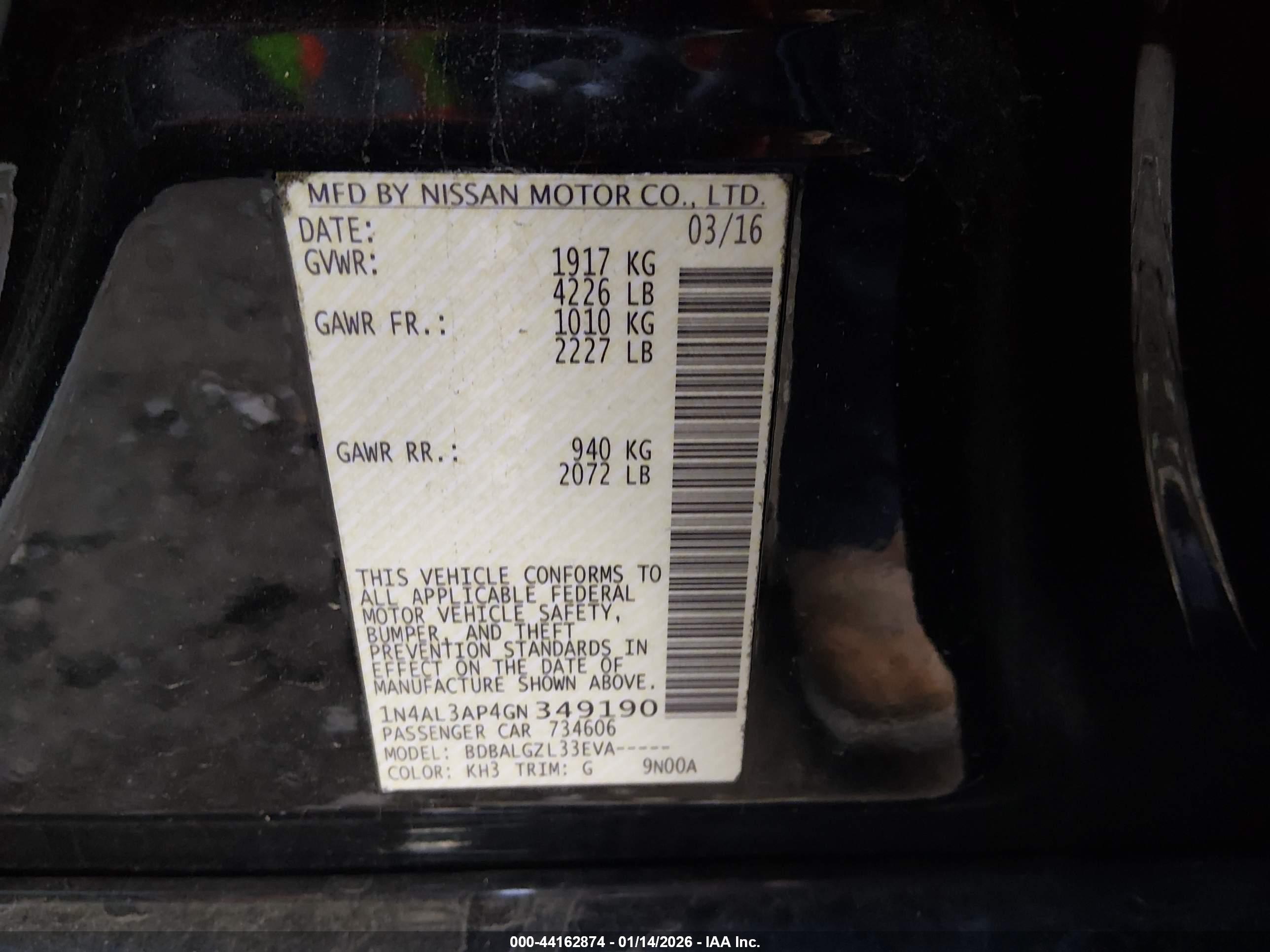 NISSAN ALTIMA image 9