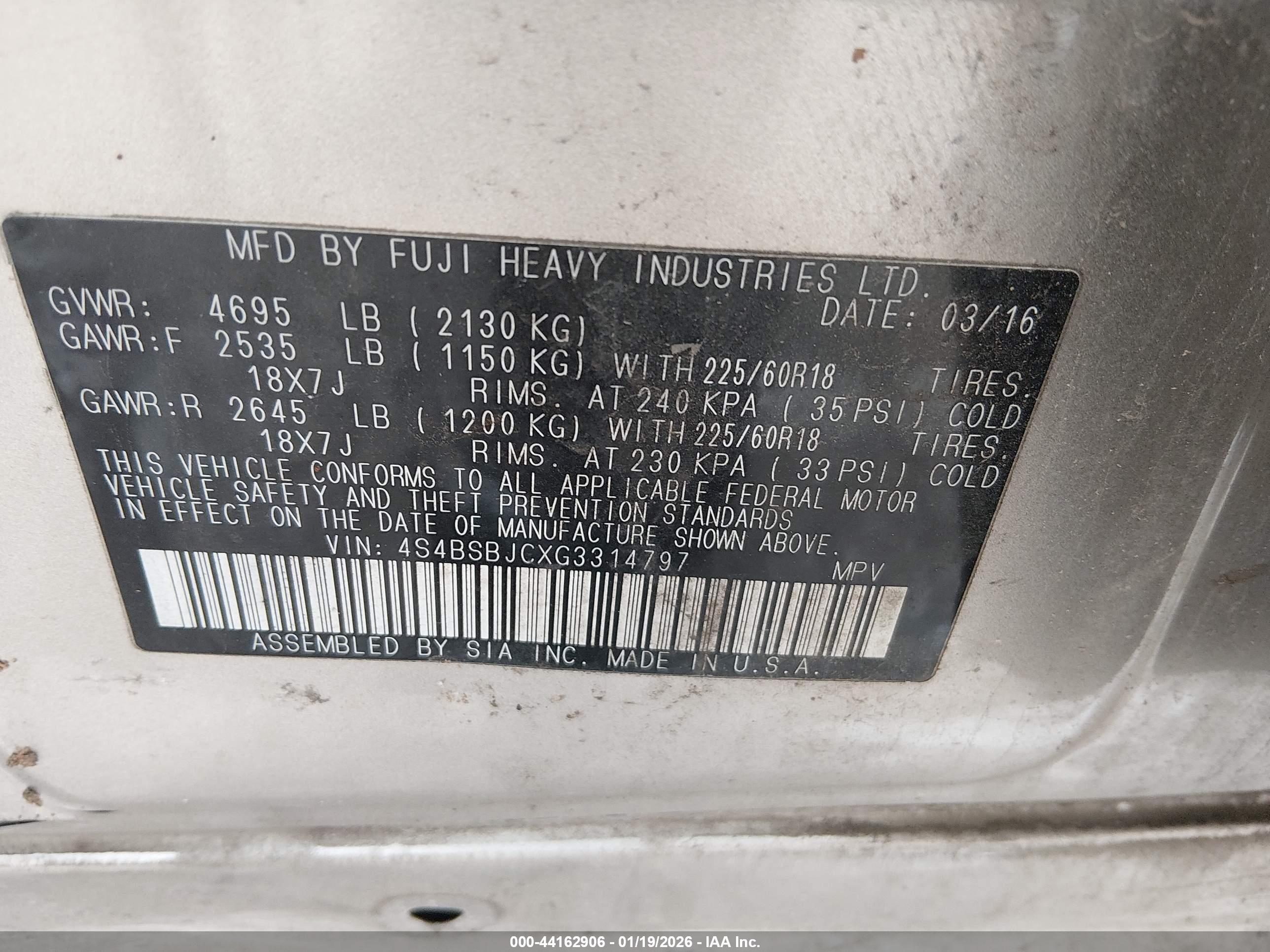 SUBARU OUTBACK image 9