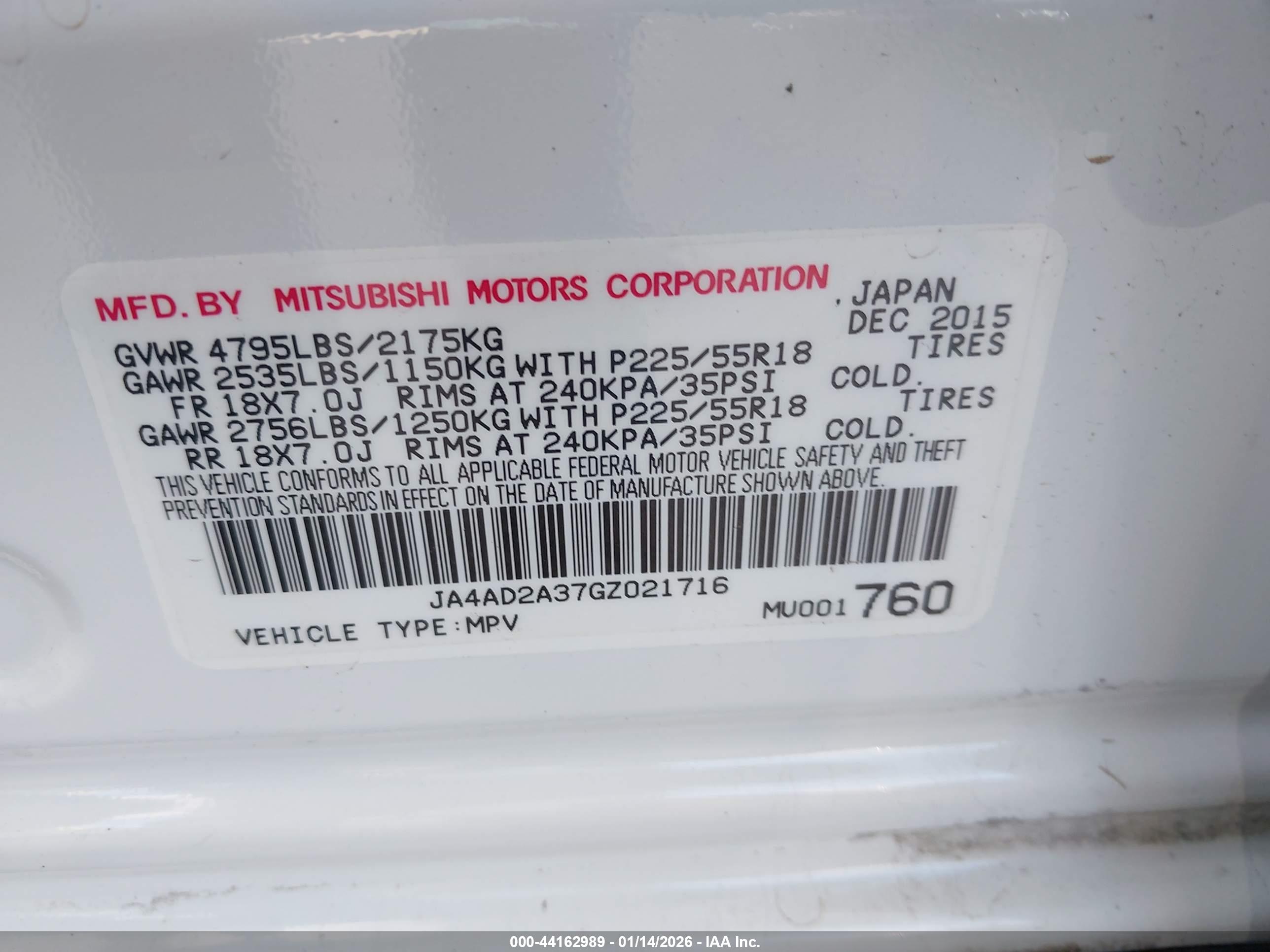 MITSUBISHI OUTLANDER image 9