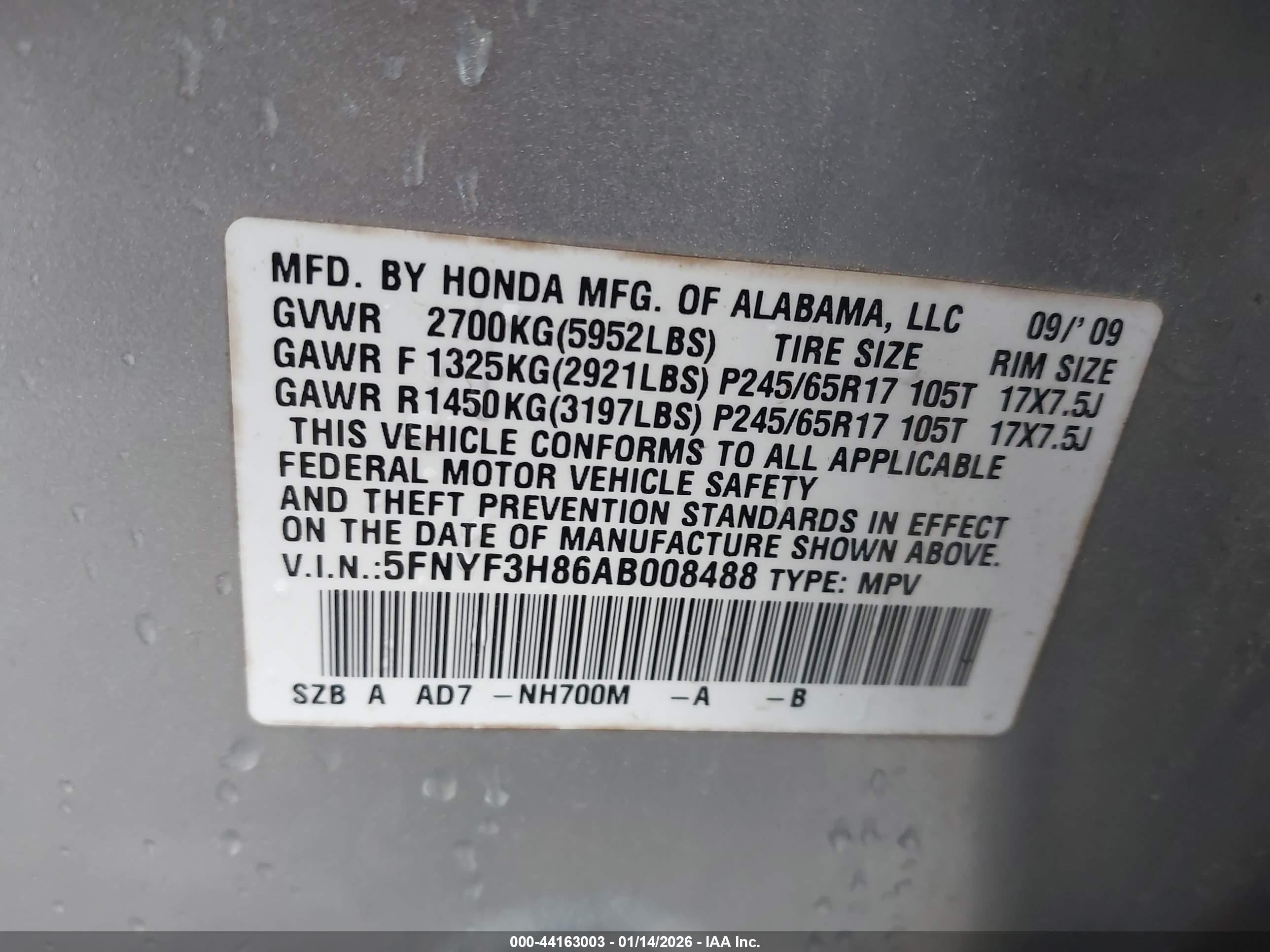 HONDA PILOT image 9