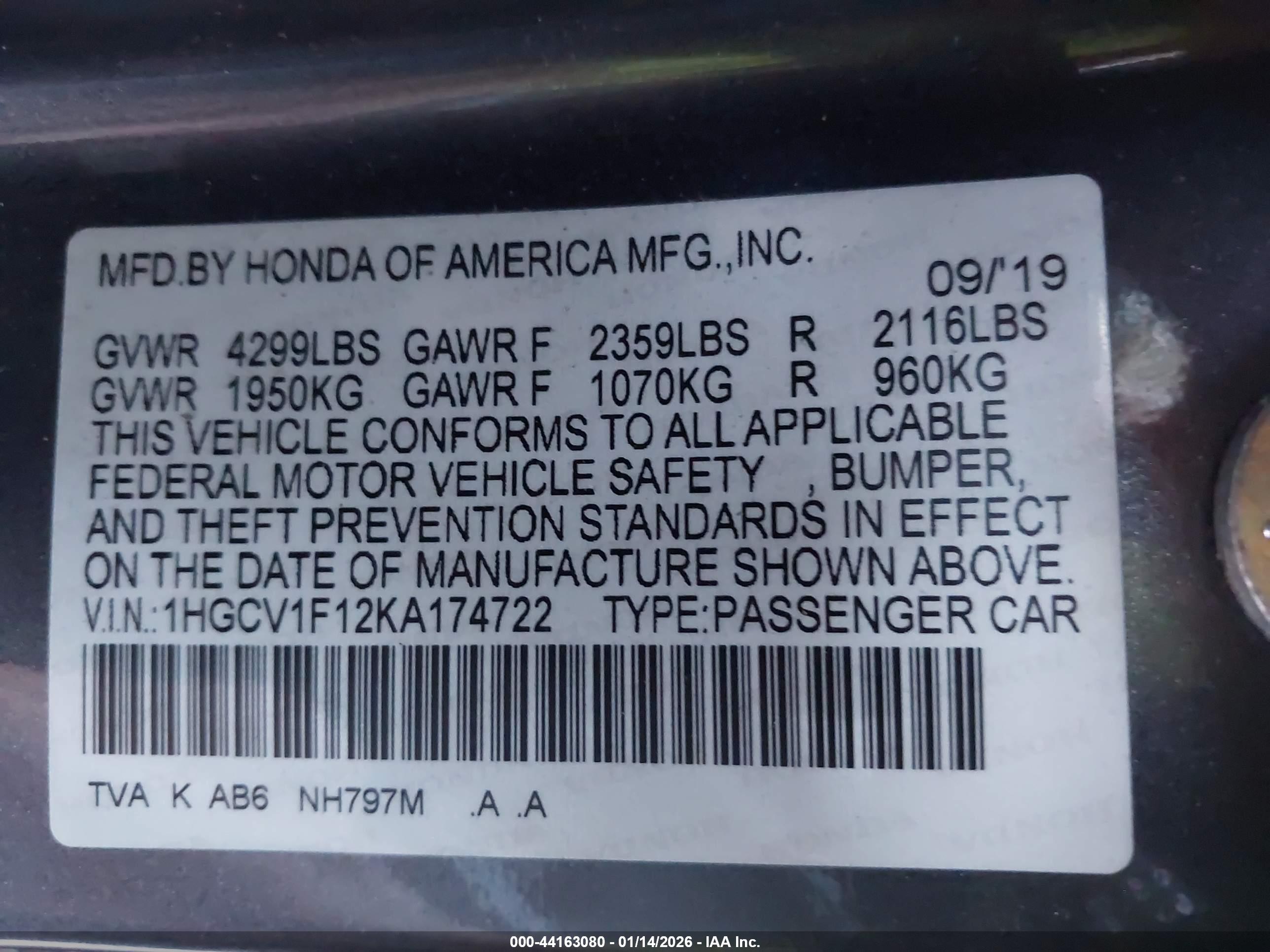 HONDA ACCORD image 9