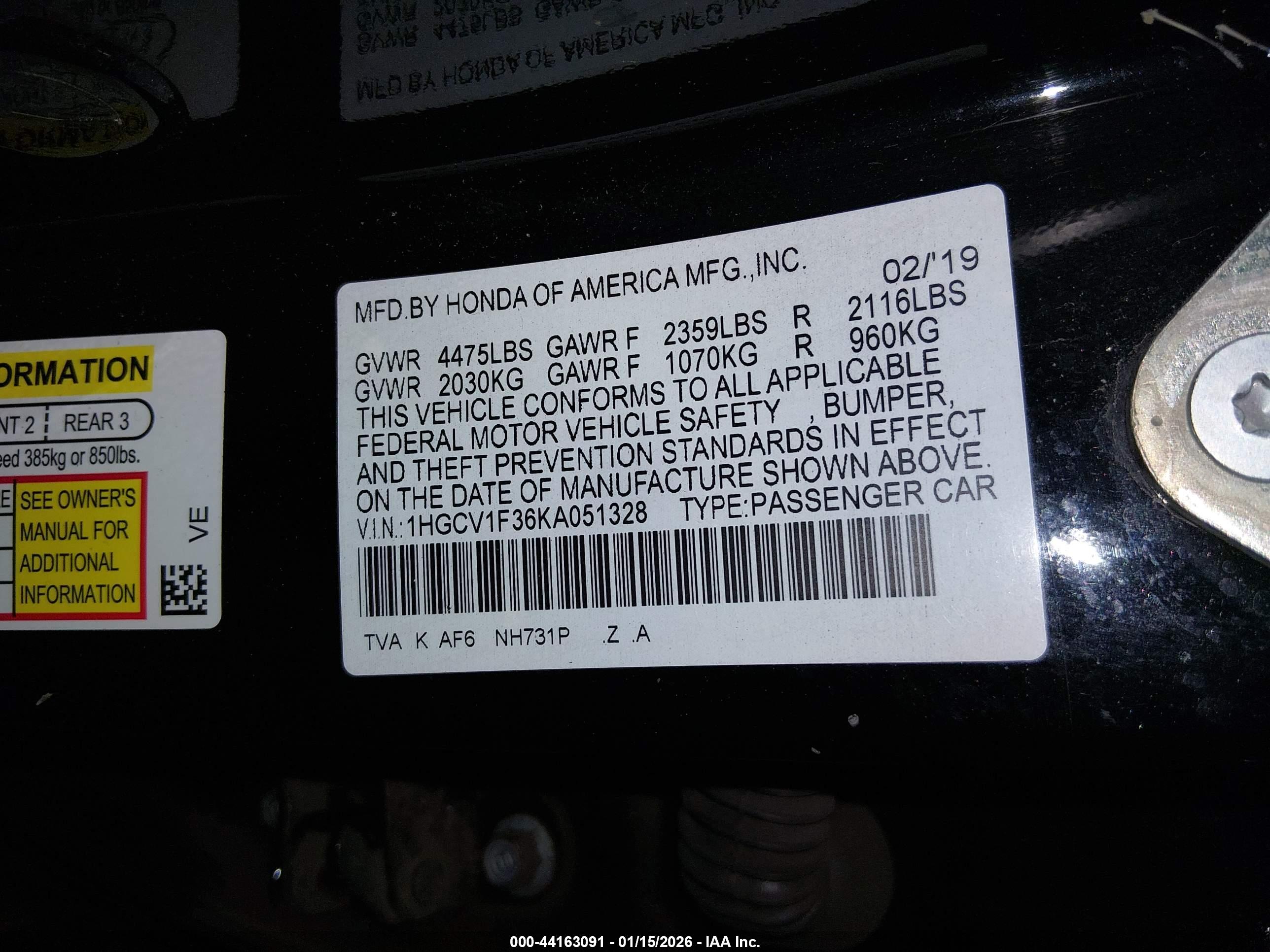 HONDA ACCORD image 9