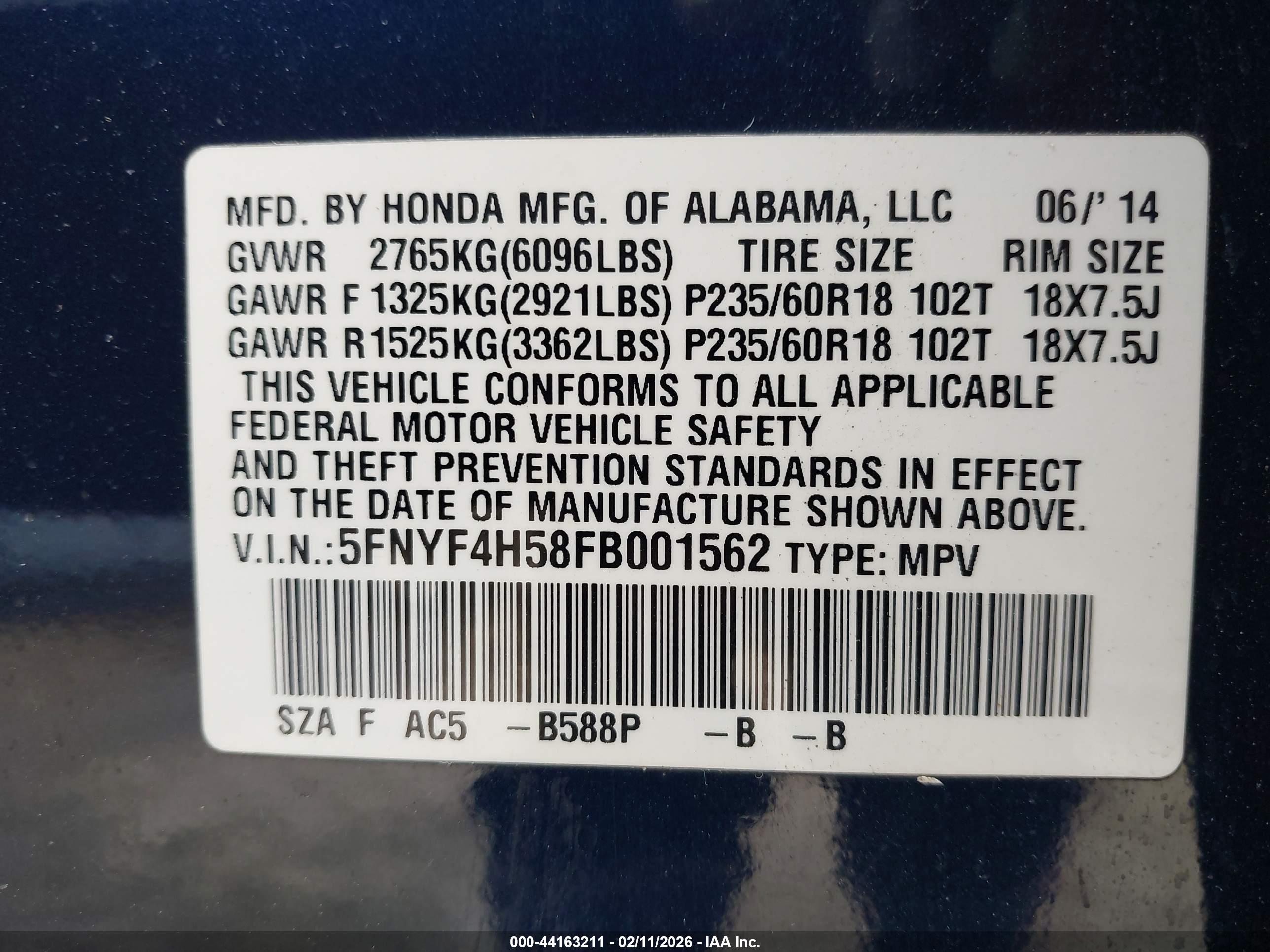 HONDA PILOT image 9