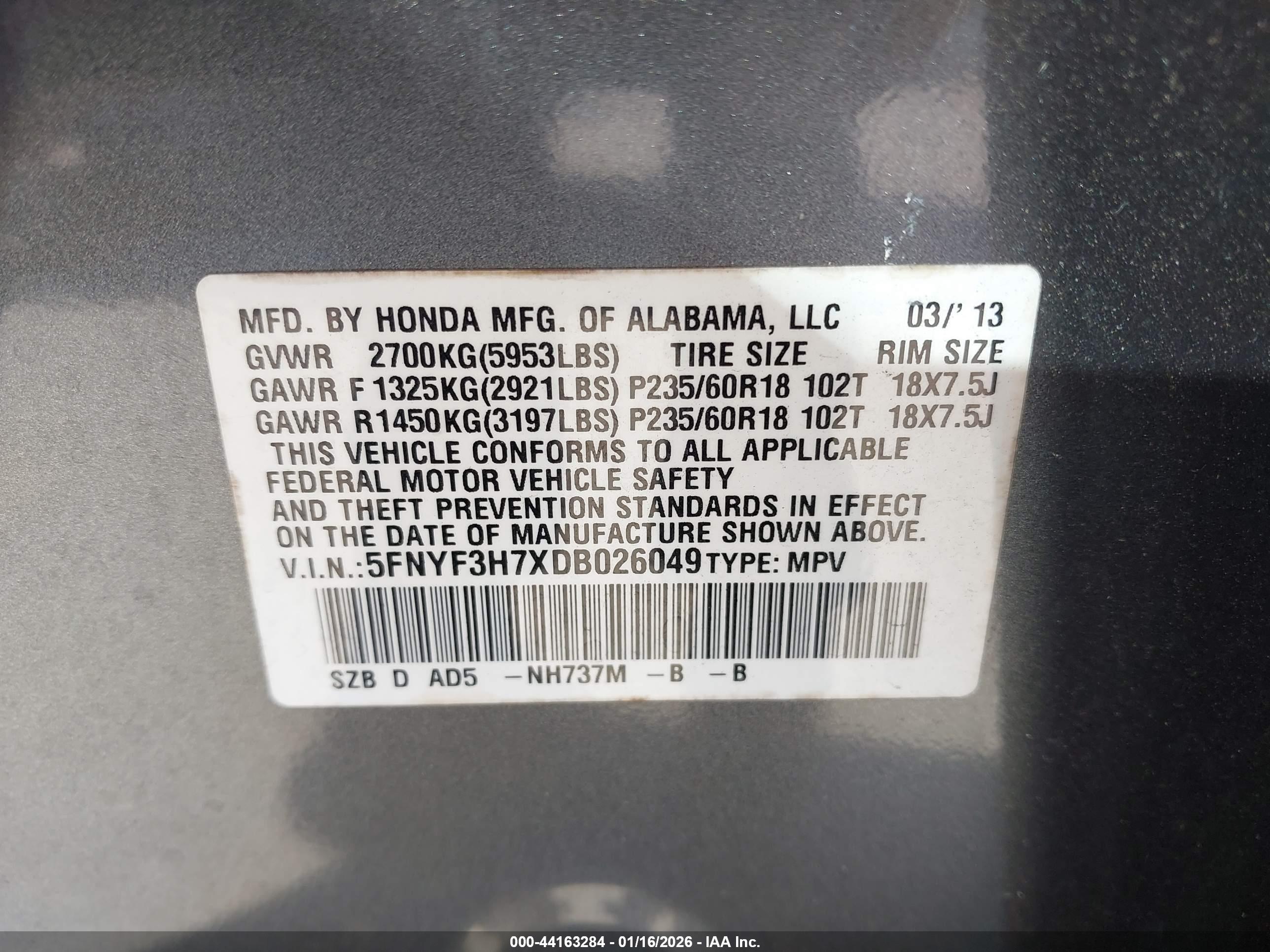 HONDA PILOT image 9