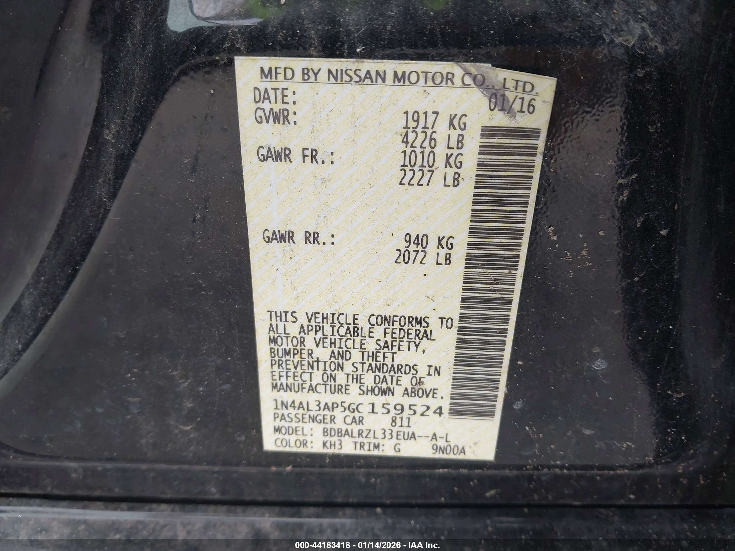 NISSAN ALTIMA image 9