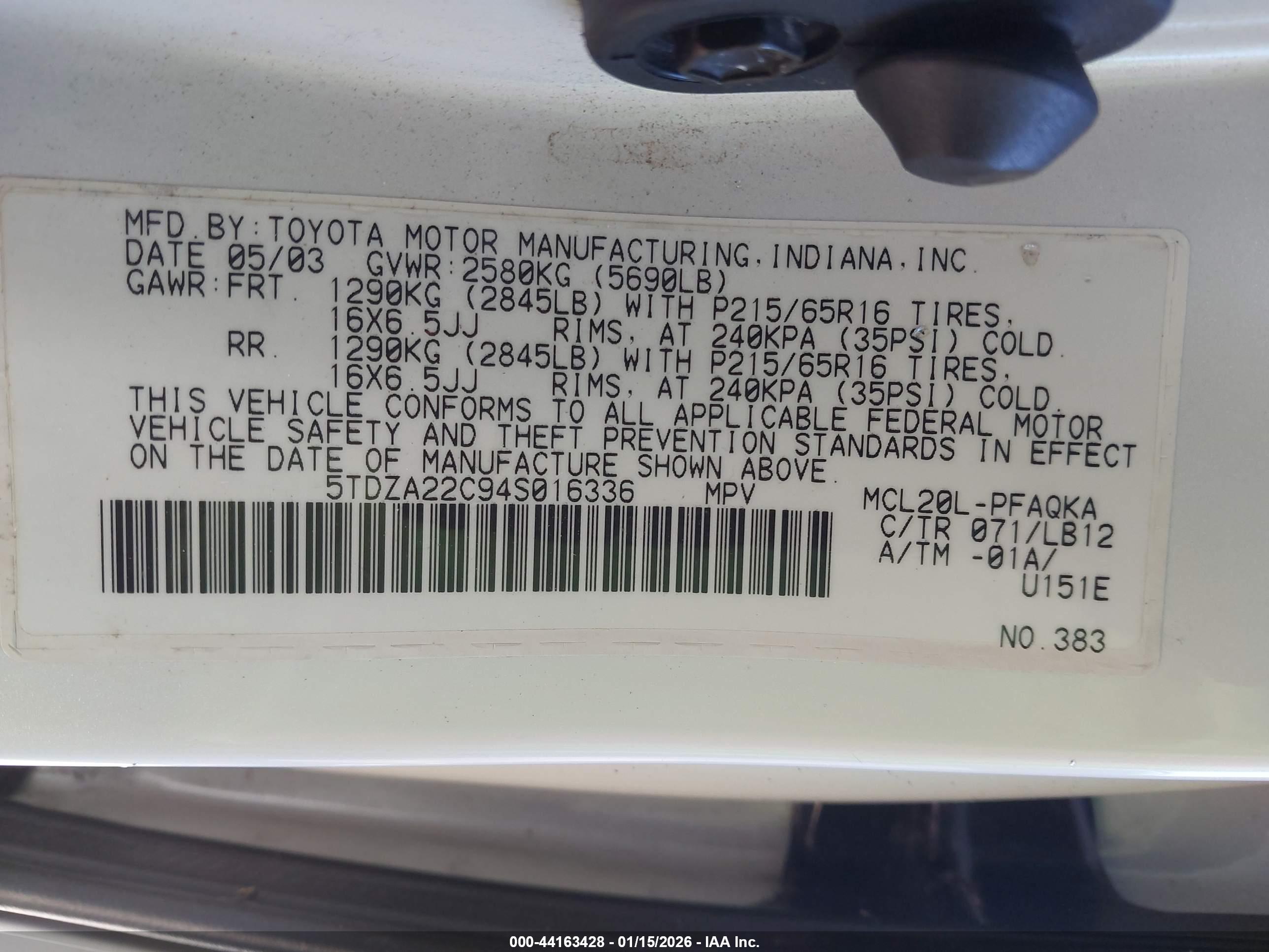 TOYOTA SIENNA image 9