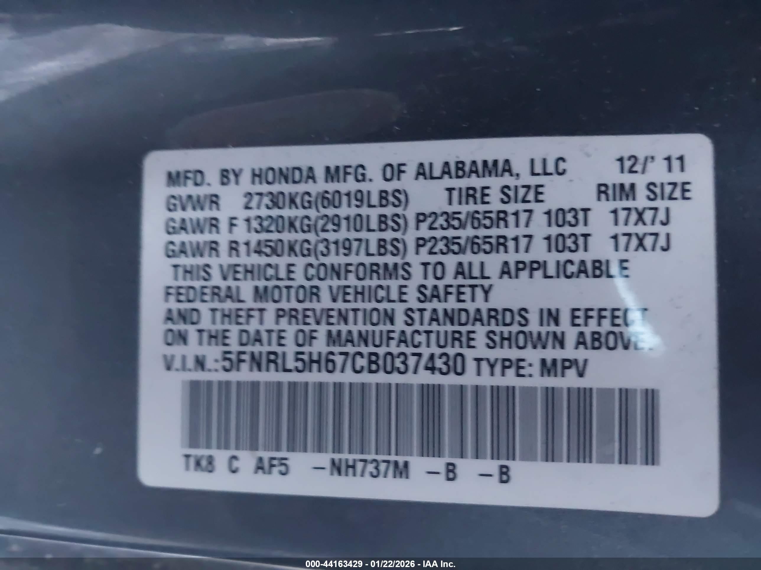 HONDA ODYSSEY image 9