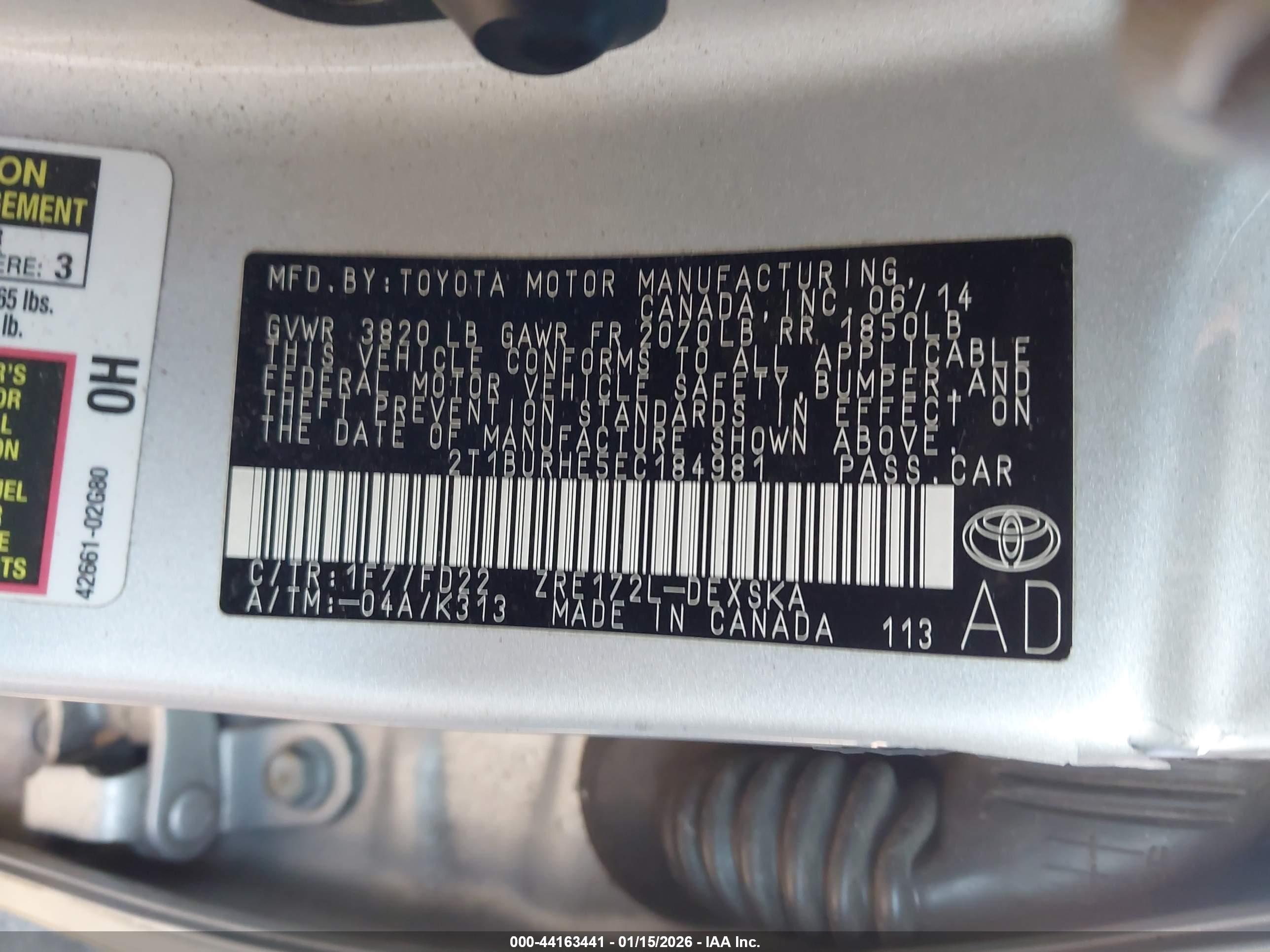 TOYOTA COROLLA image 9