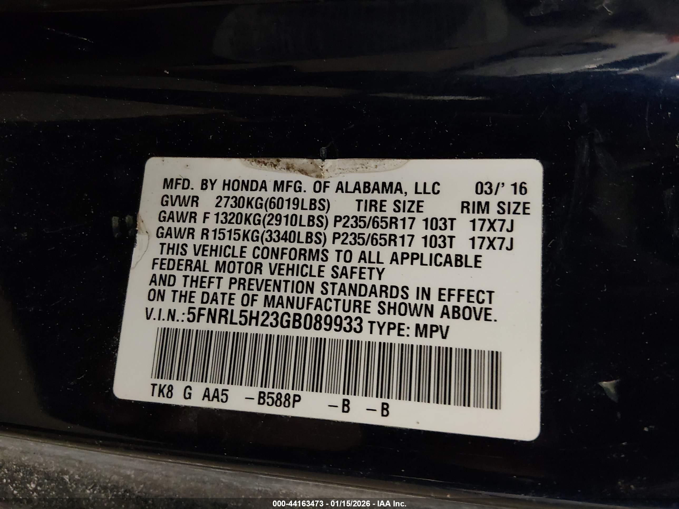 HONDA ODYSSEY image 9