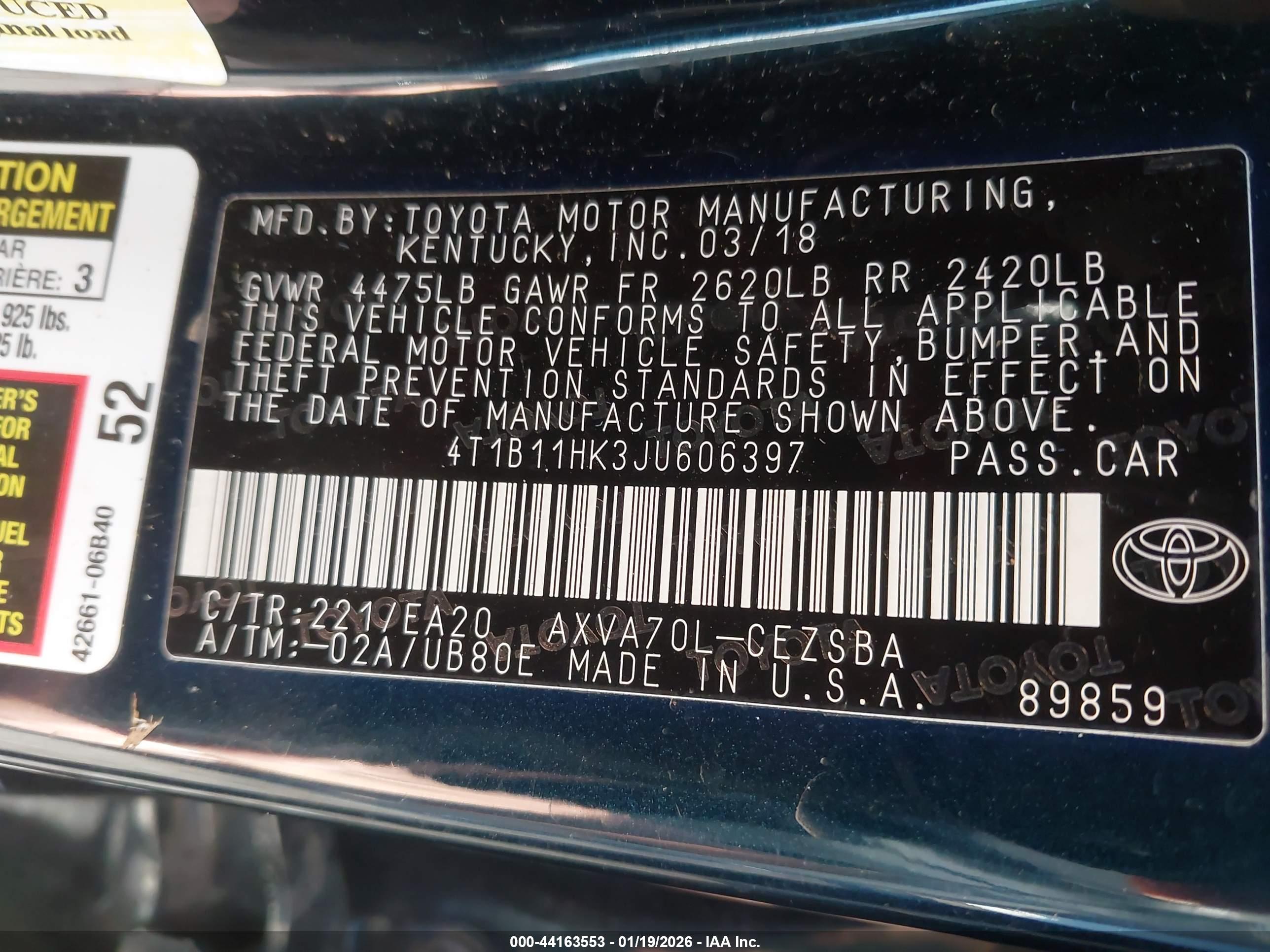 TOYOTA CAMRY image 9