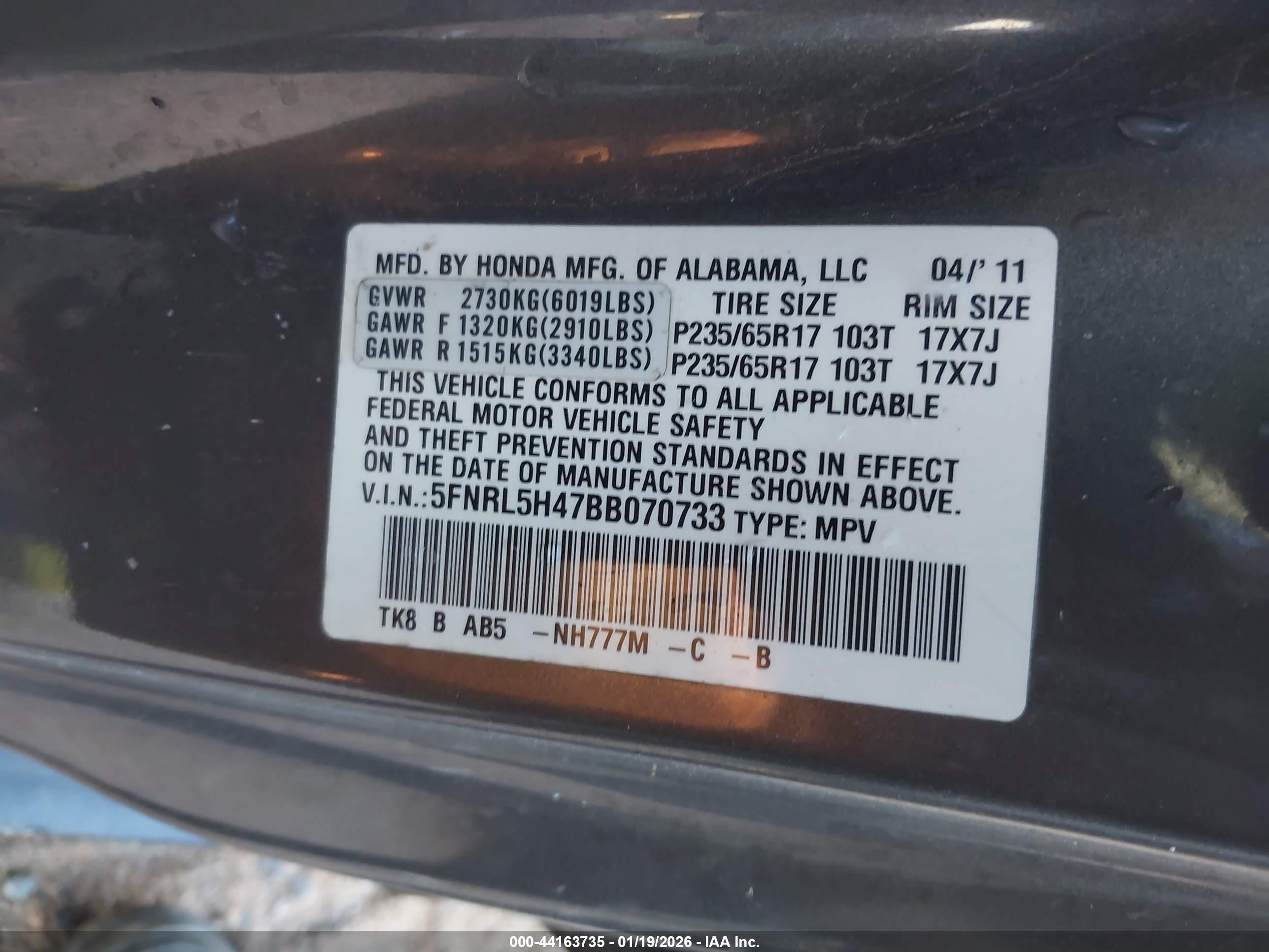 HONDA ODYSSEY image 9