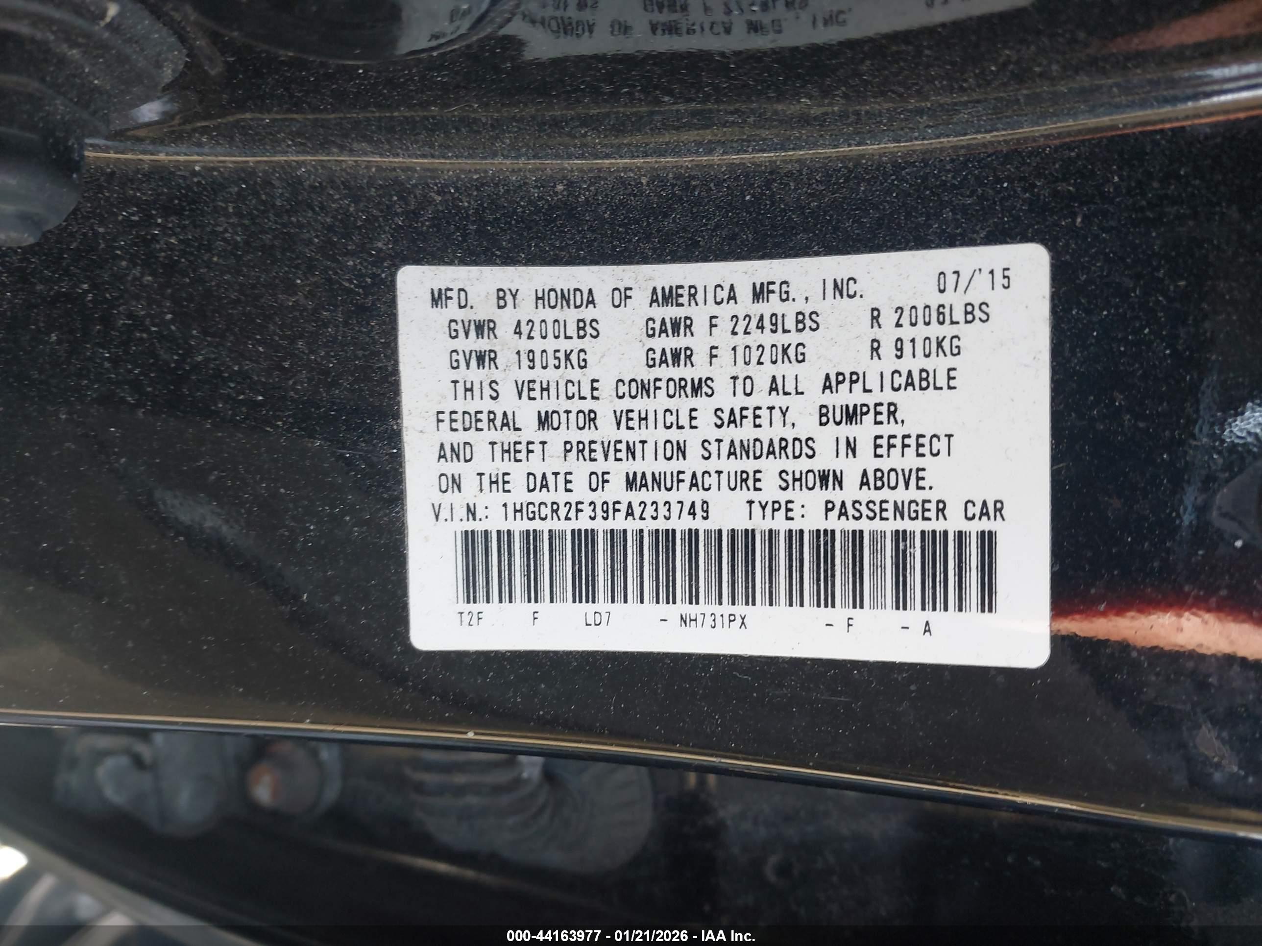 HONDA ACCORD image 9