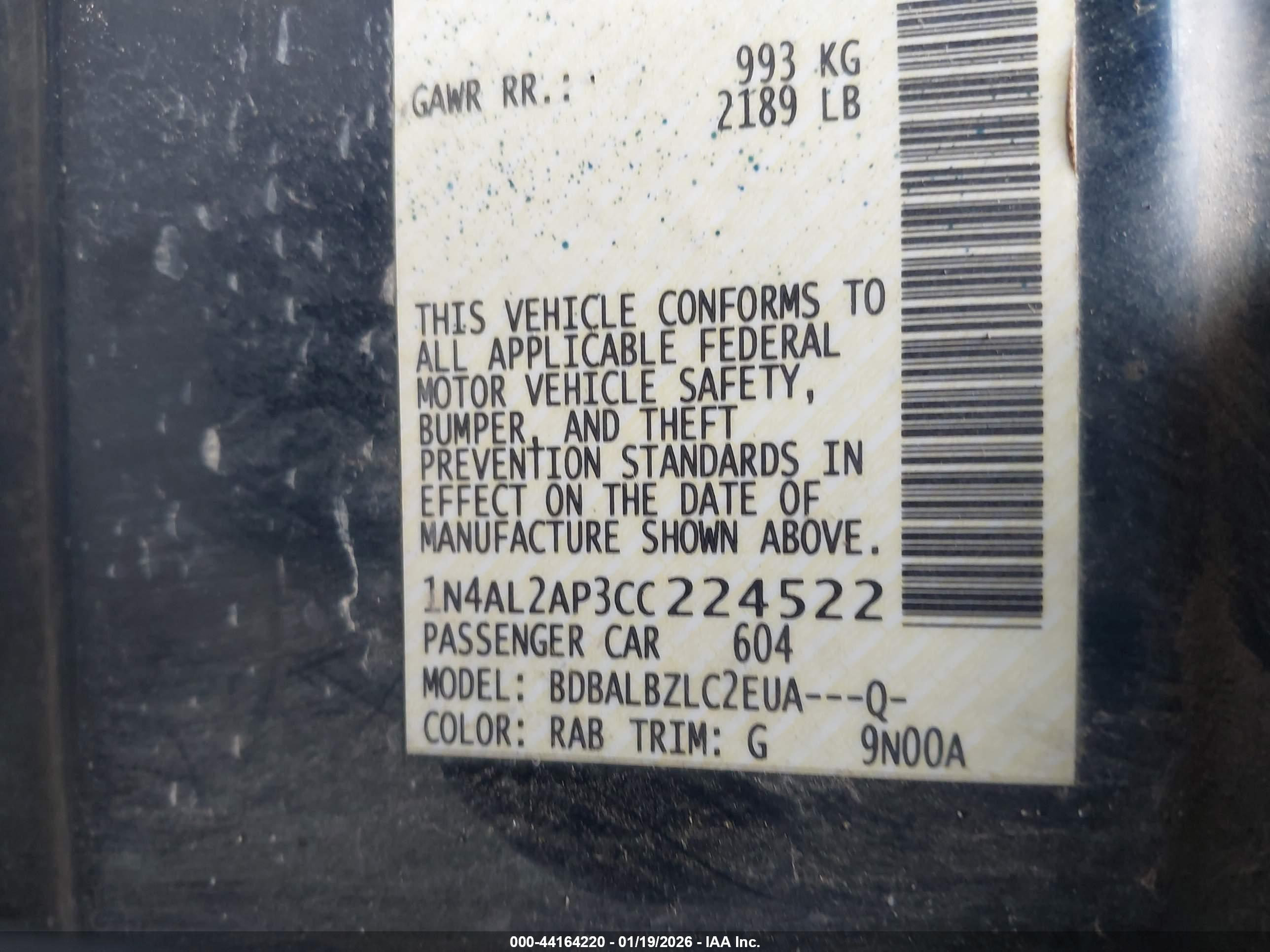 NISSAN ALTIMA image 9