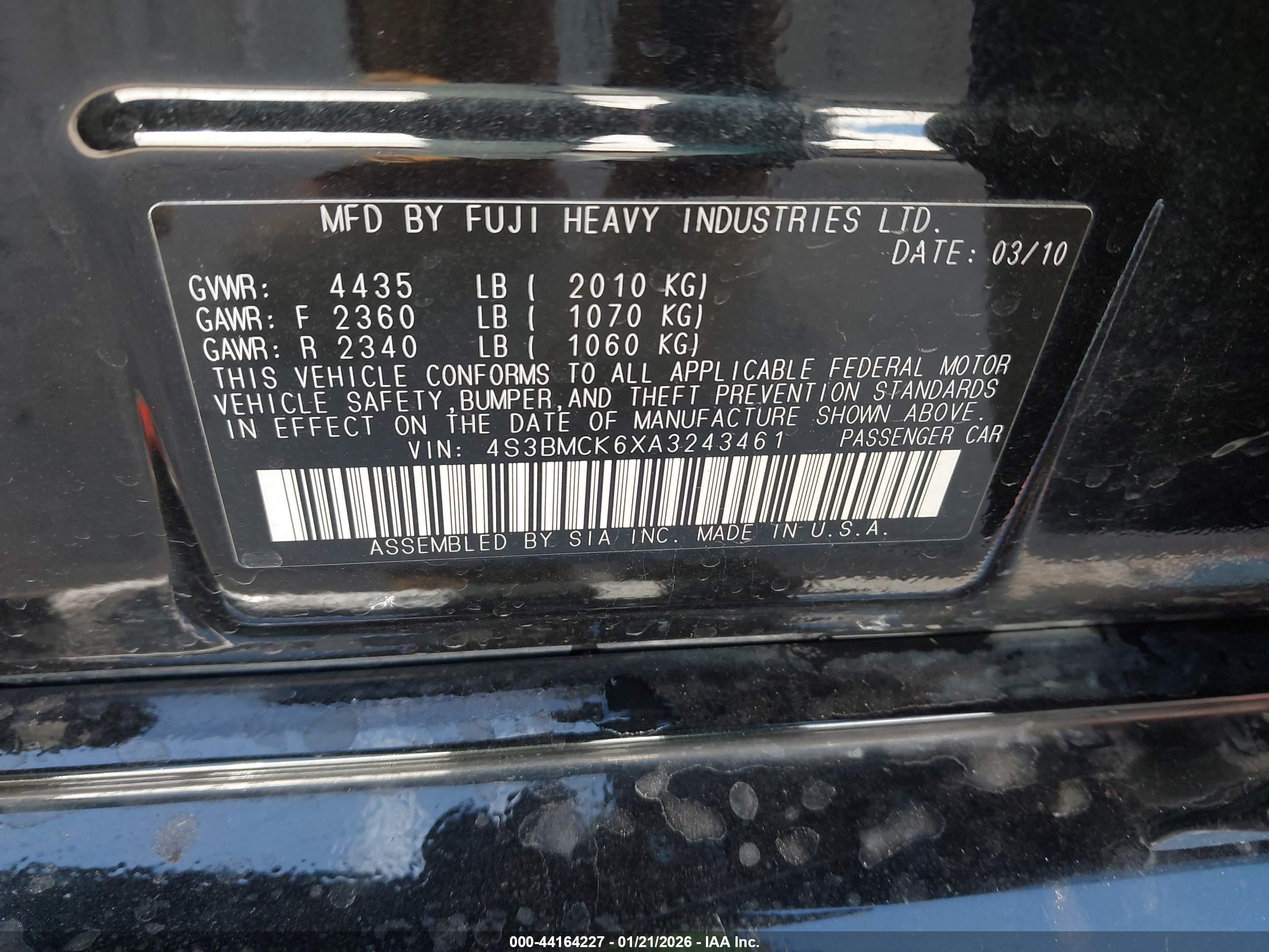 SUBARU LEGACY image 9
