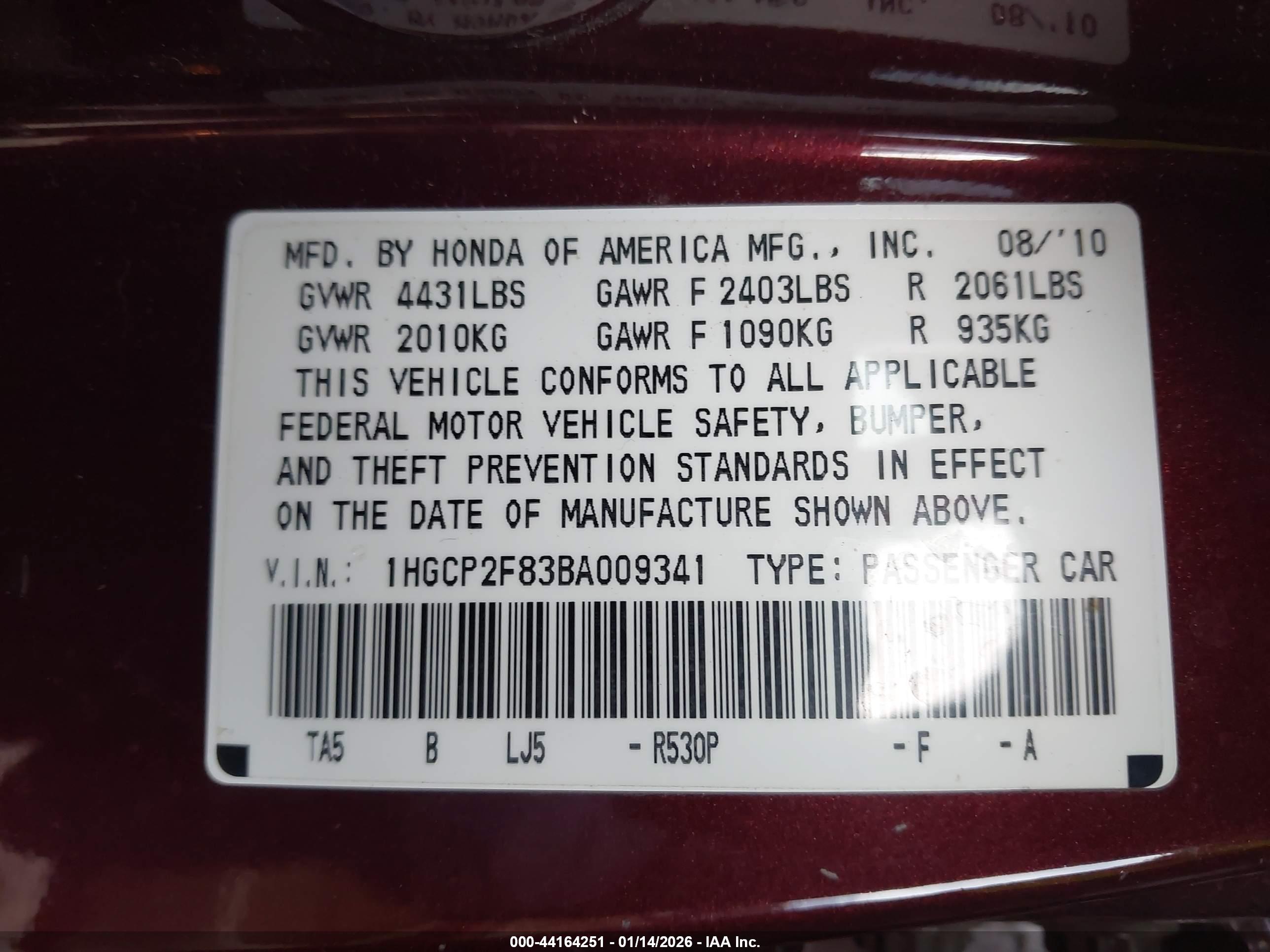 HONDA ACCORD image 9