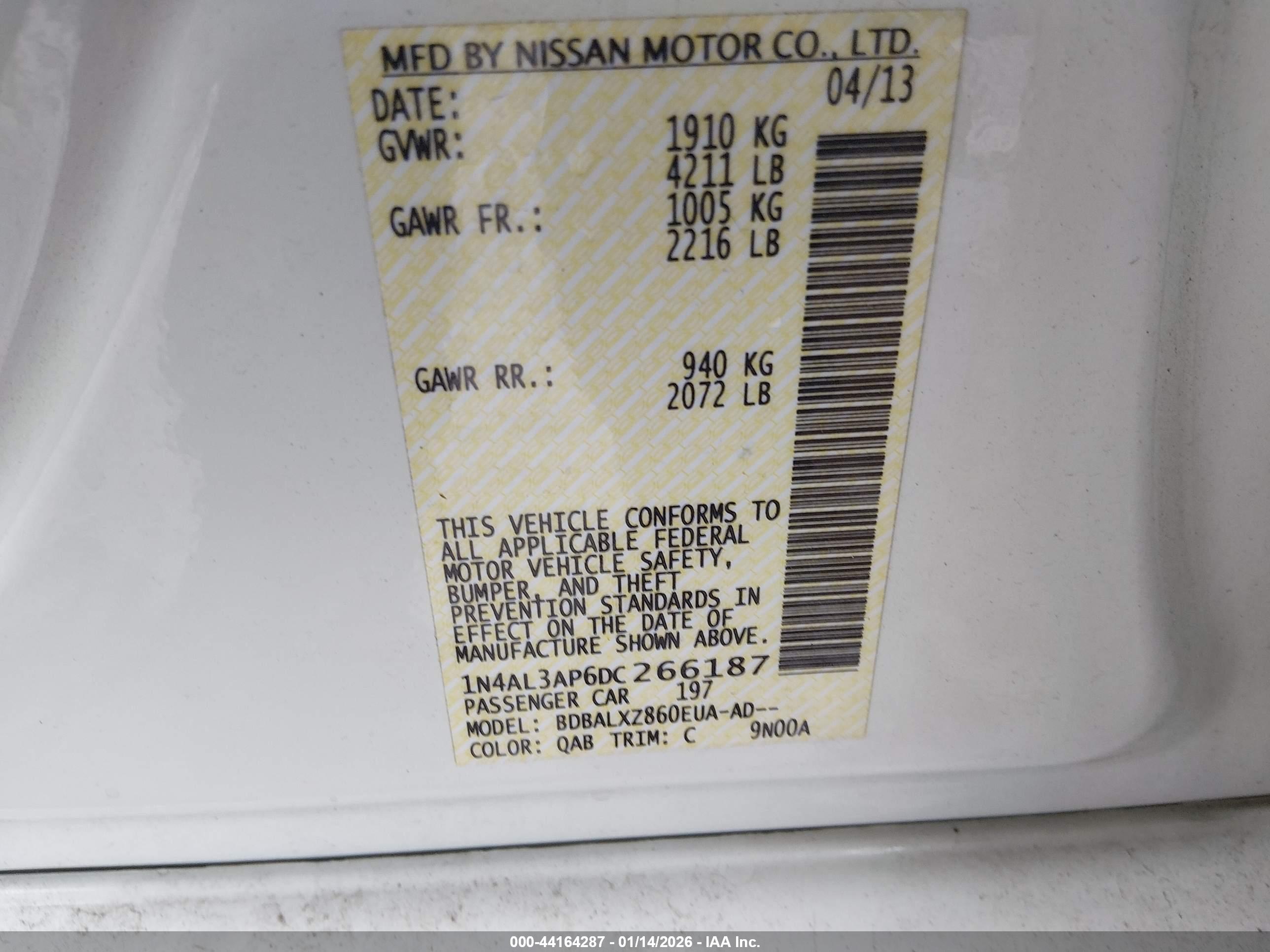 NISSAN ALTIMA image 9