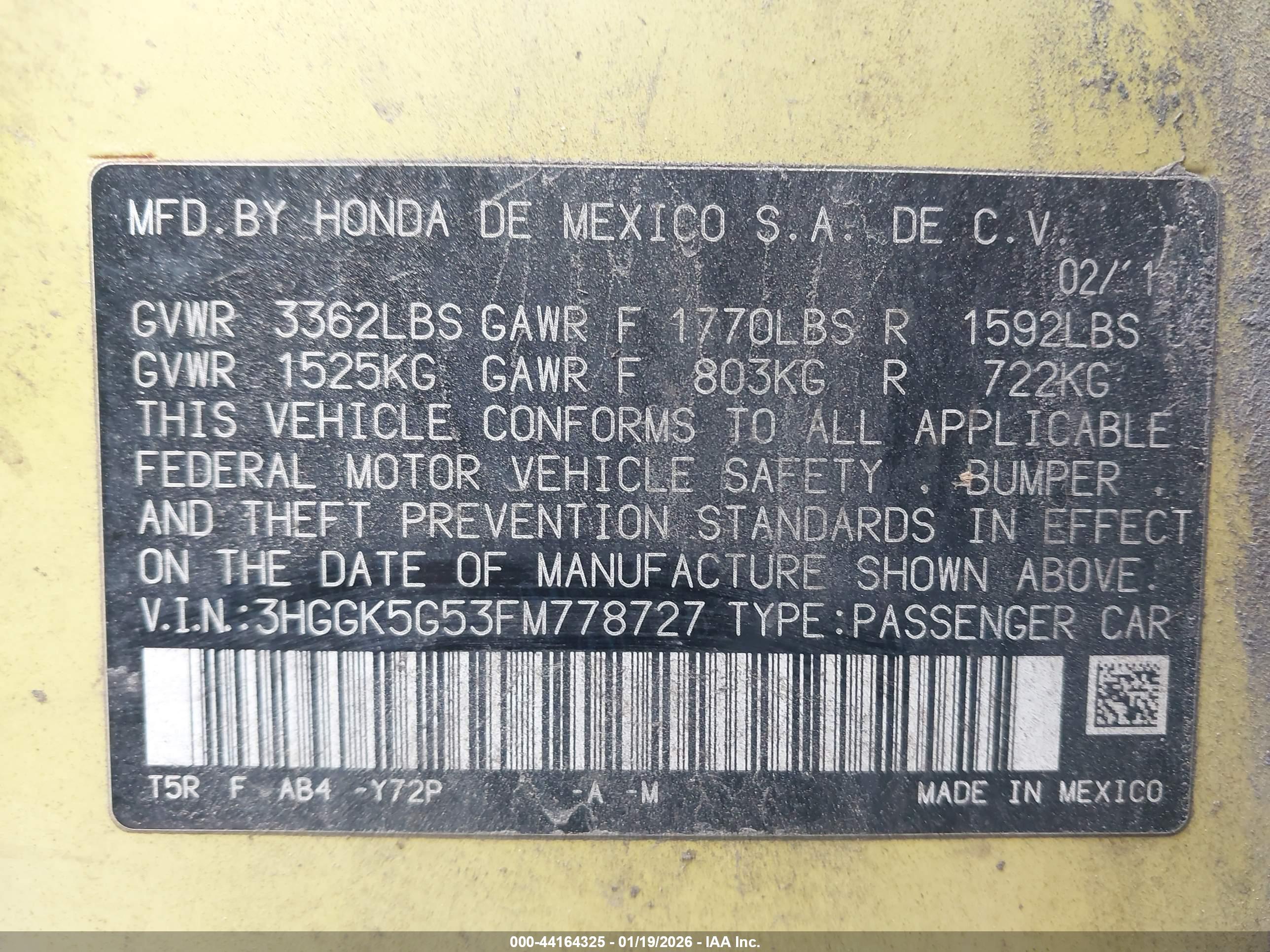HONDA FIT image 9