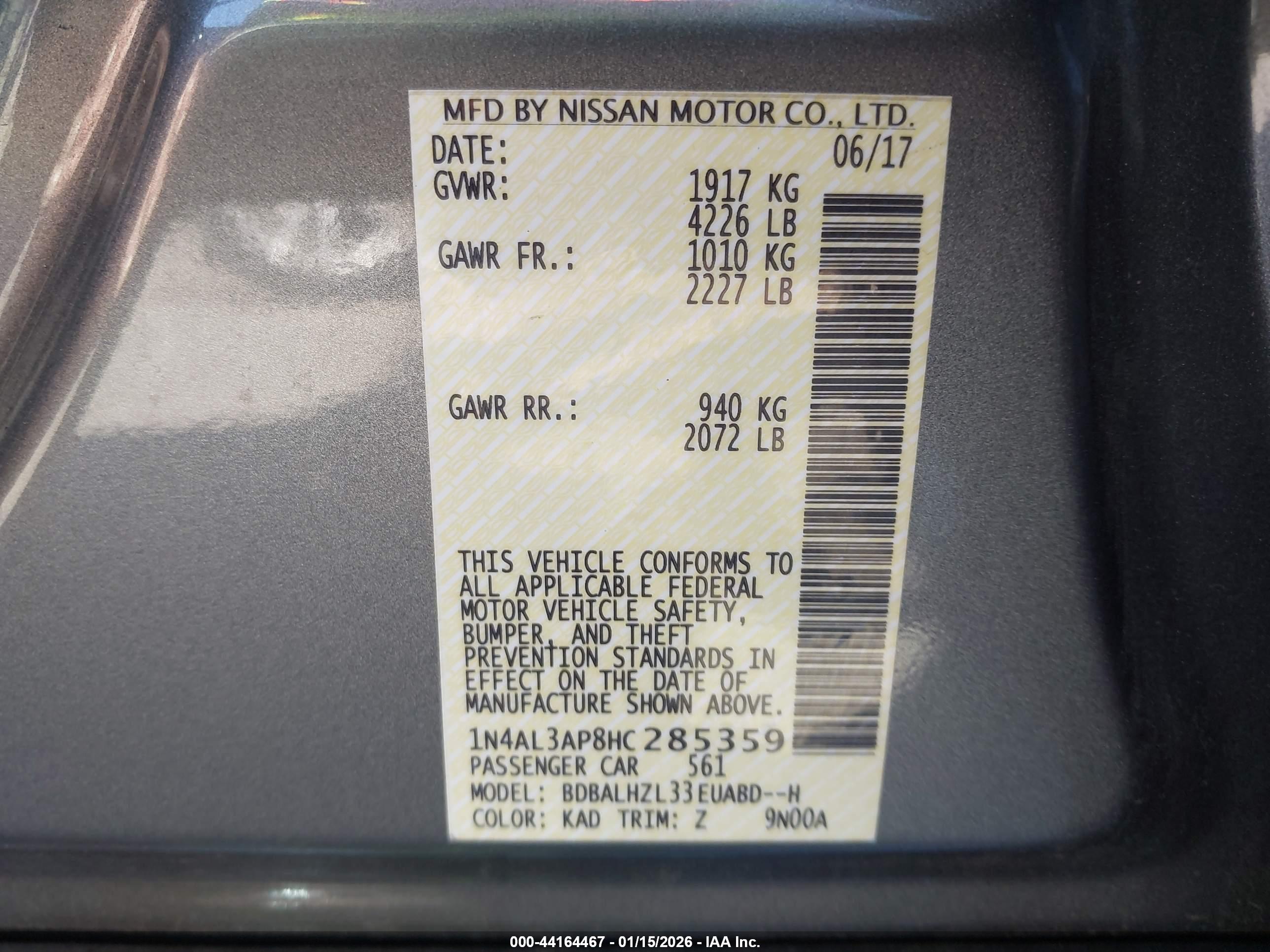 NISSAN ALTIMA image 9