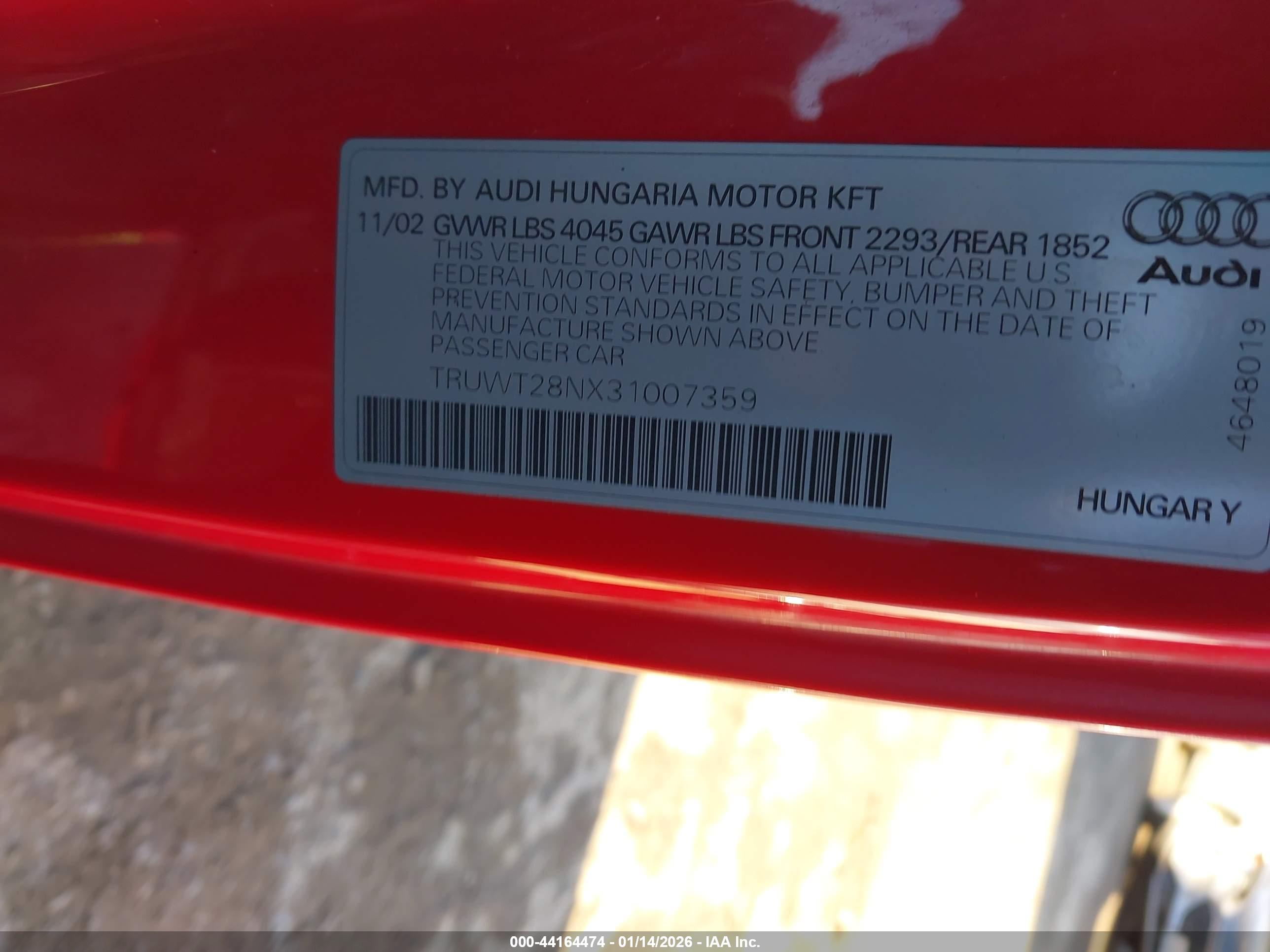 AUDI TT image 9