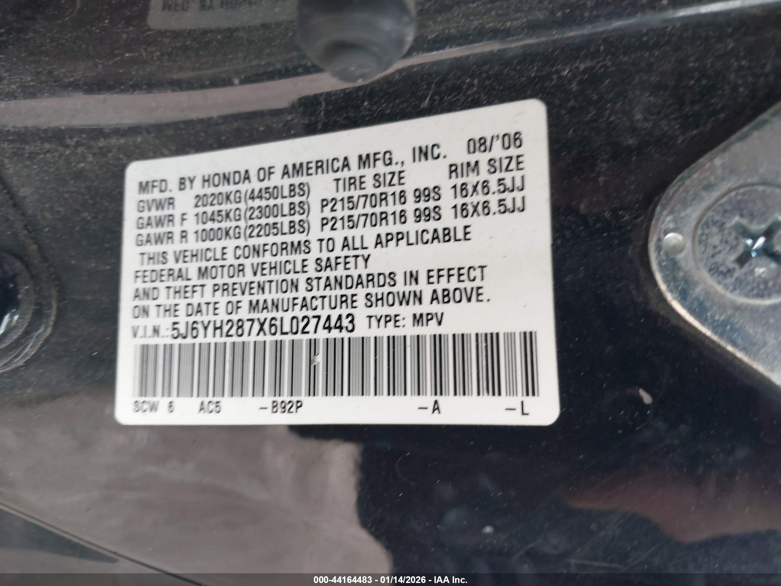 HONDA ELEMENT image 9