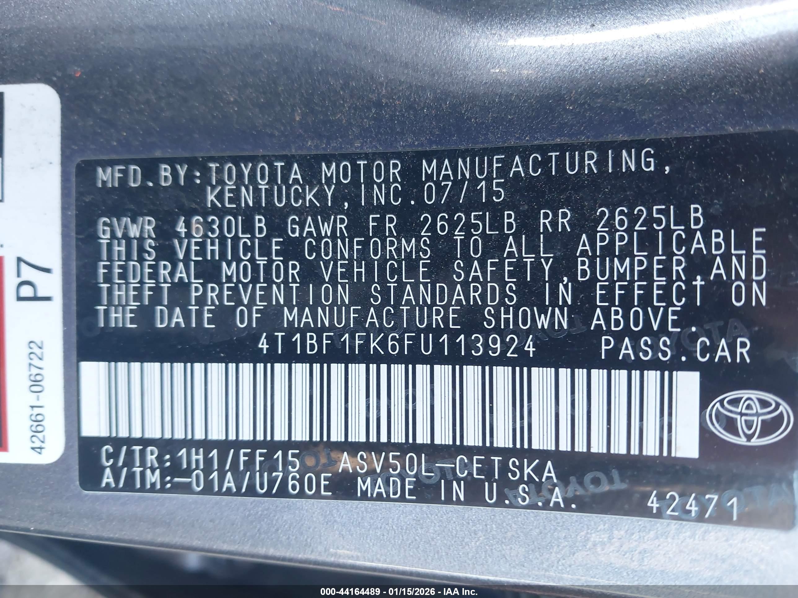 TOYOTA CAMRY image 9
