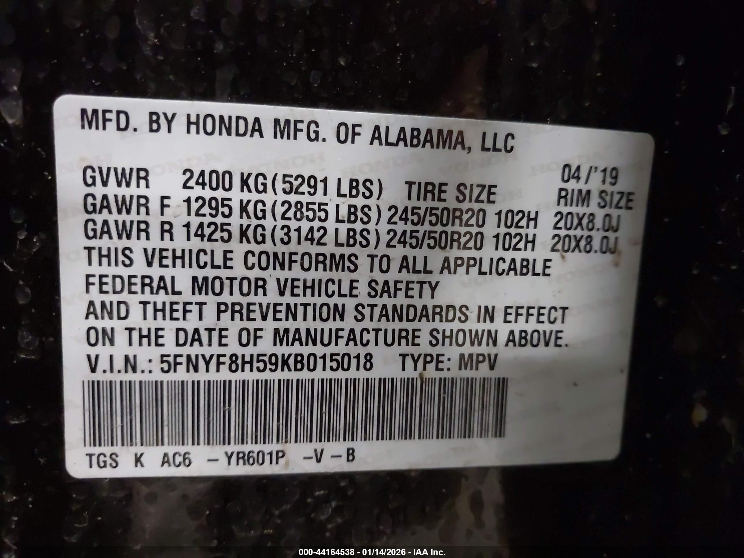 HONDA PASSPORT image 9