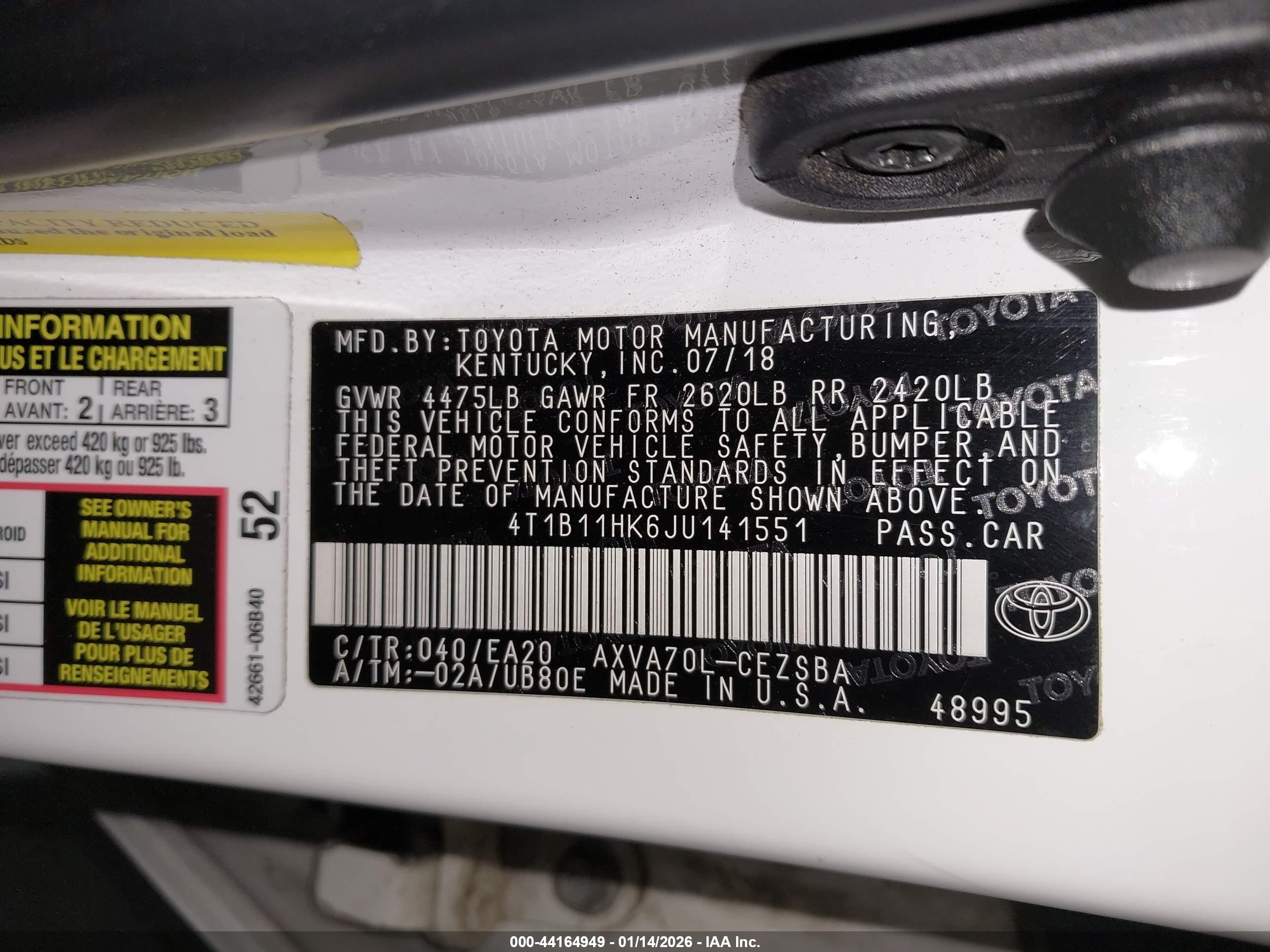 TOYOTA CAMRY image 9
