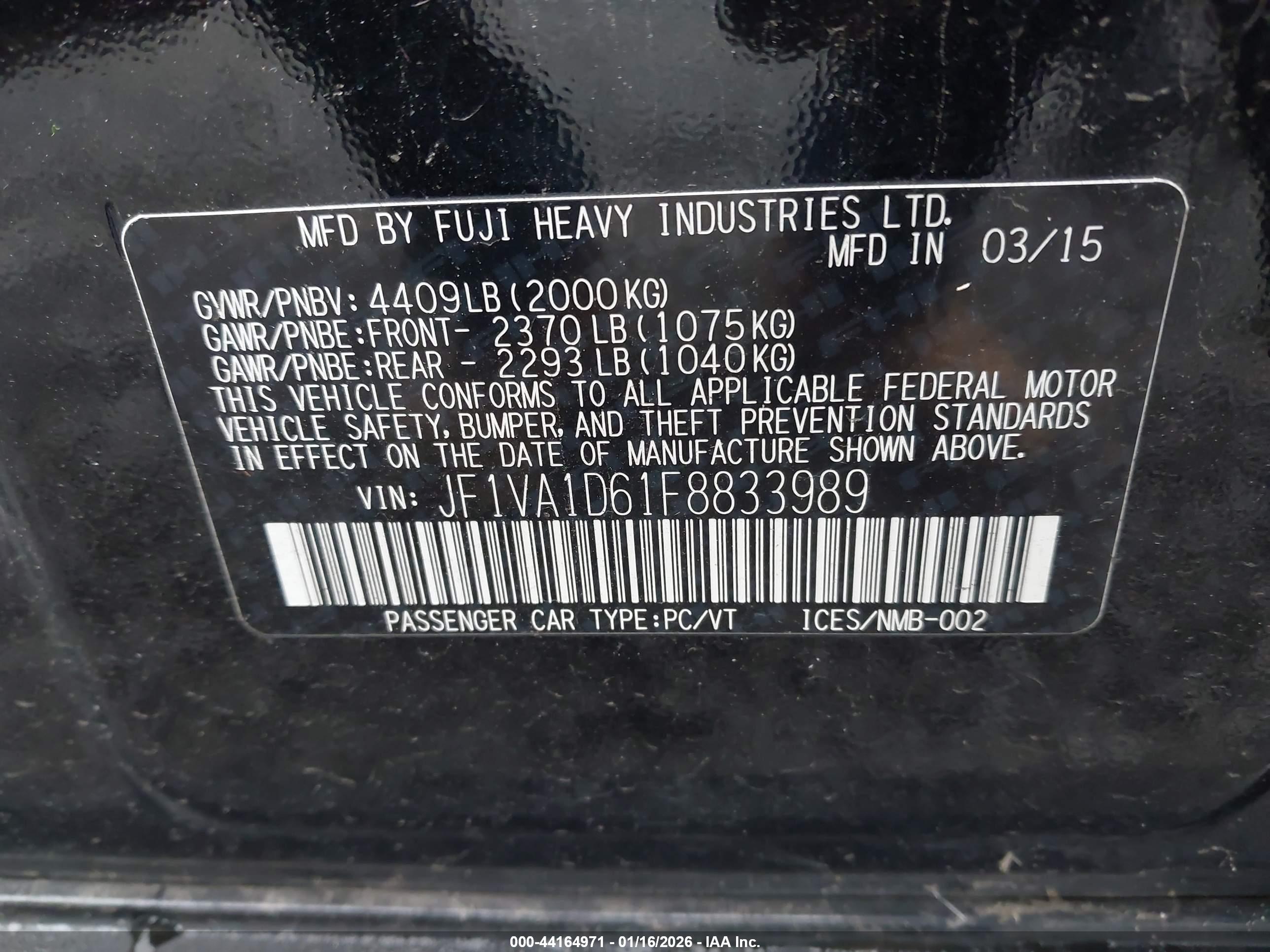 SUBARU WRX image 9