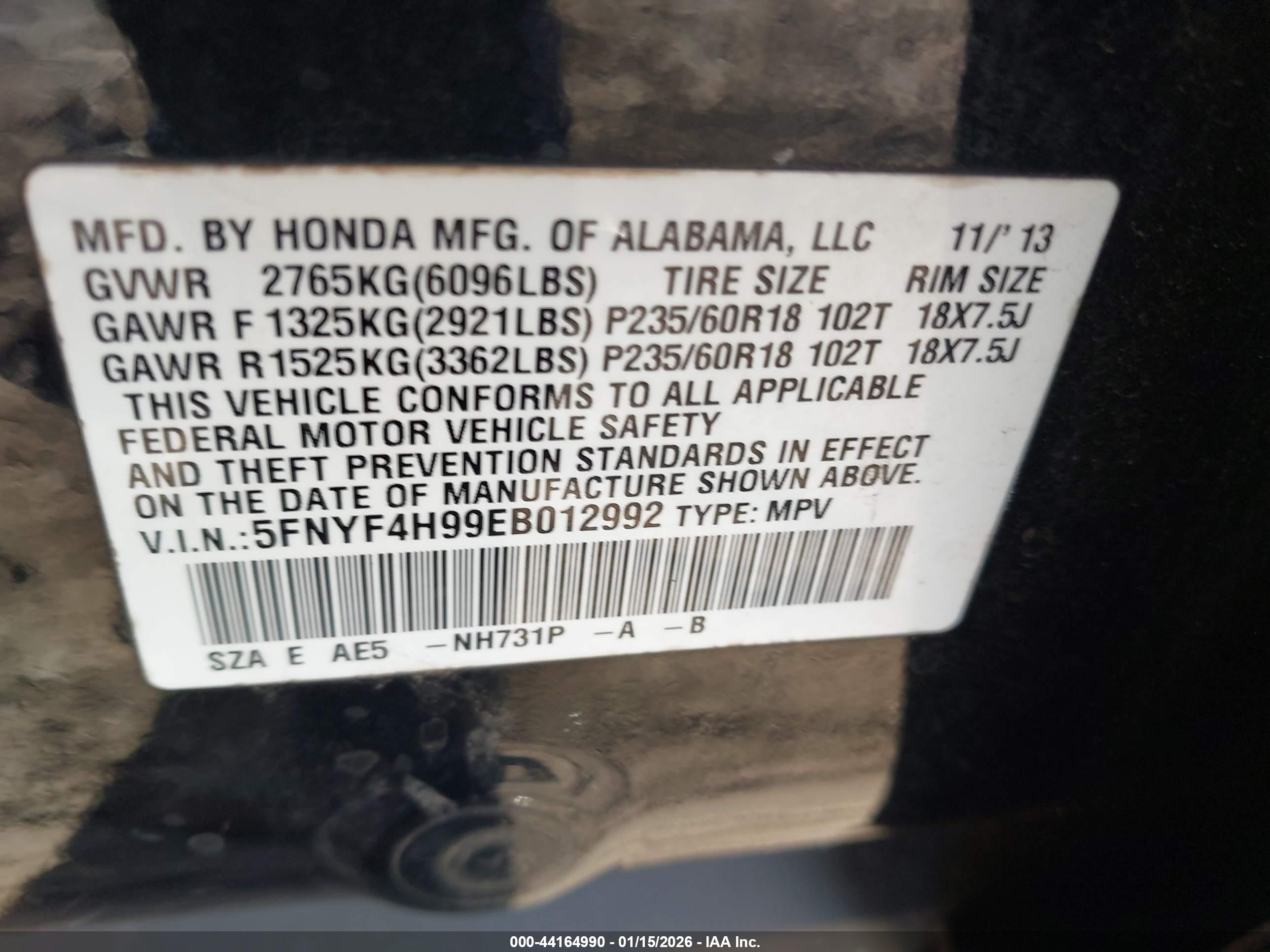 HONDA PILOT image 9