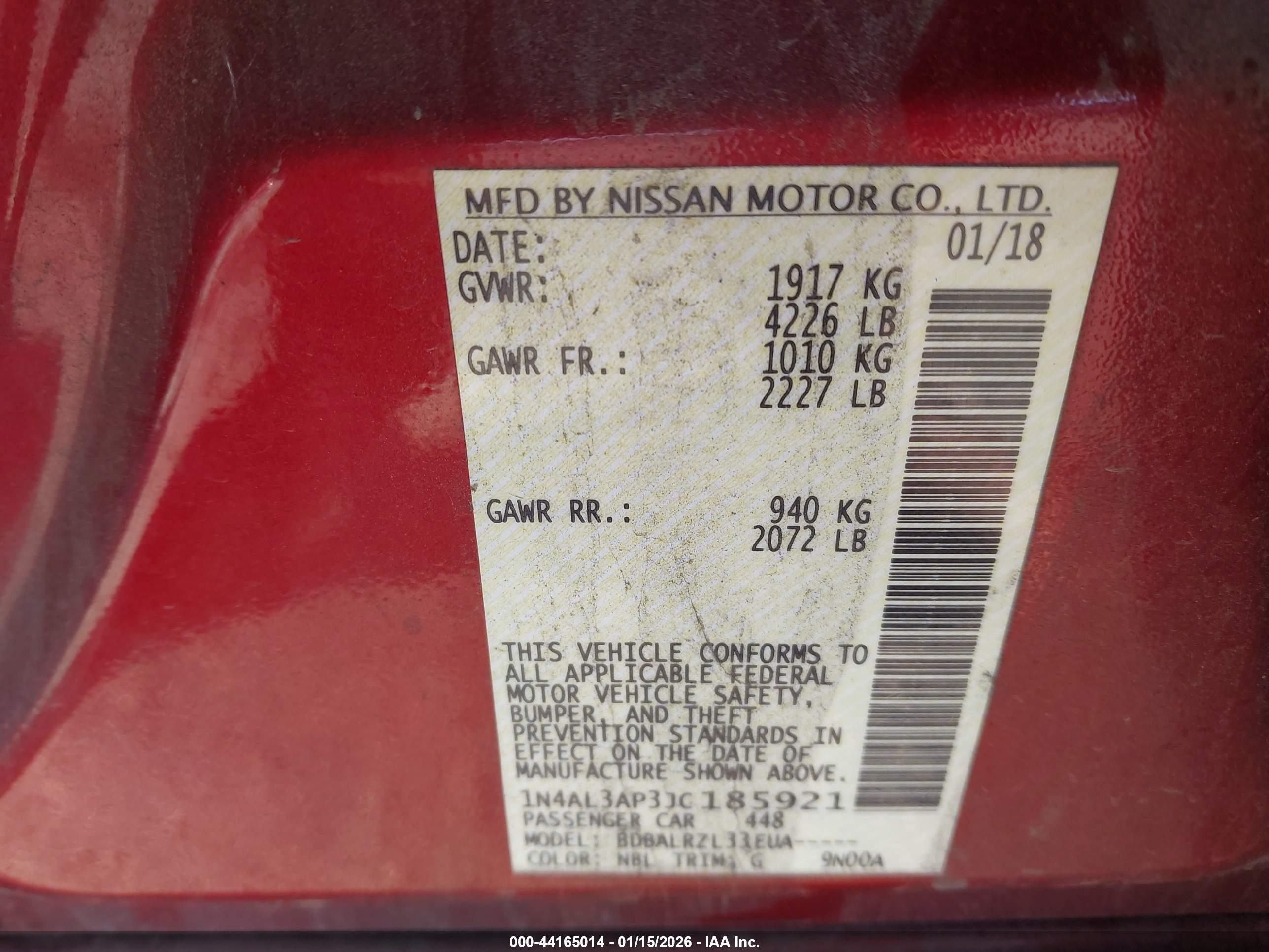 NISSAN ALTIMA image 9