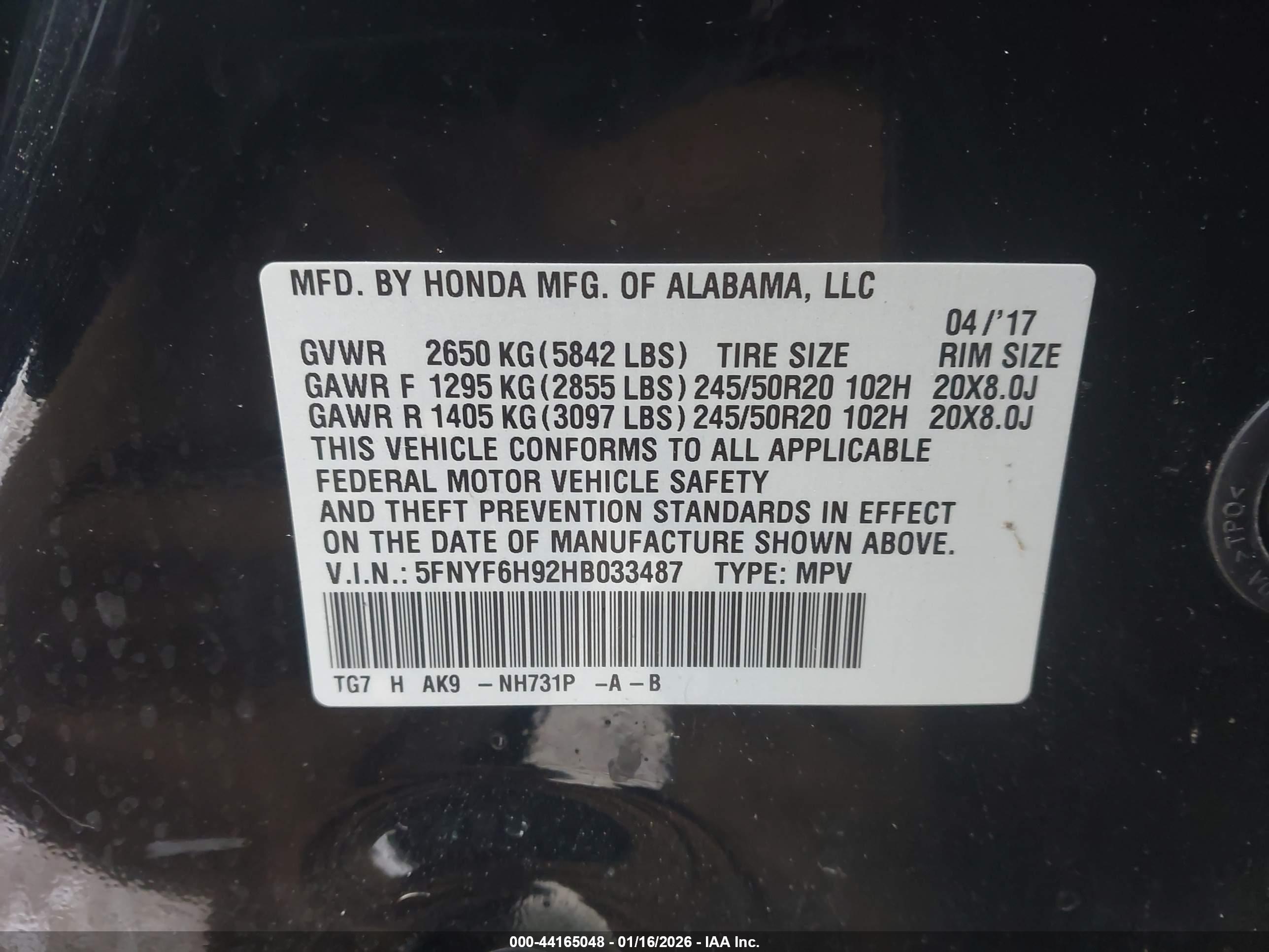 HONDA PILOT image 9