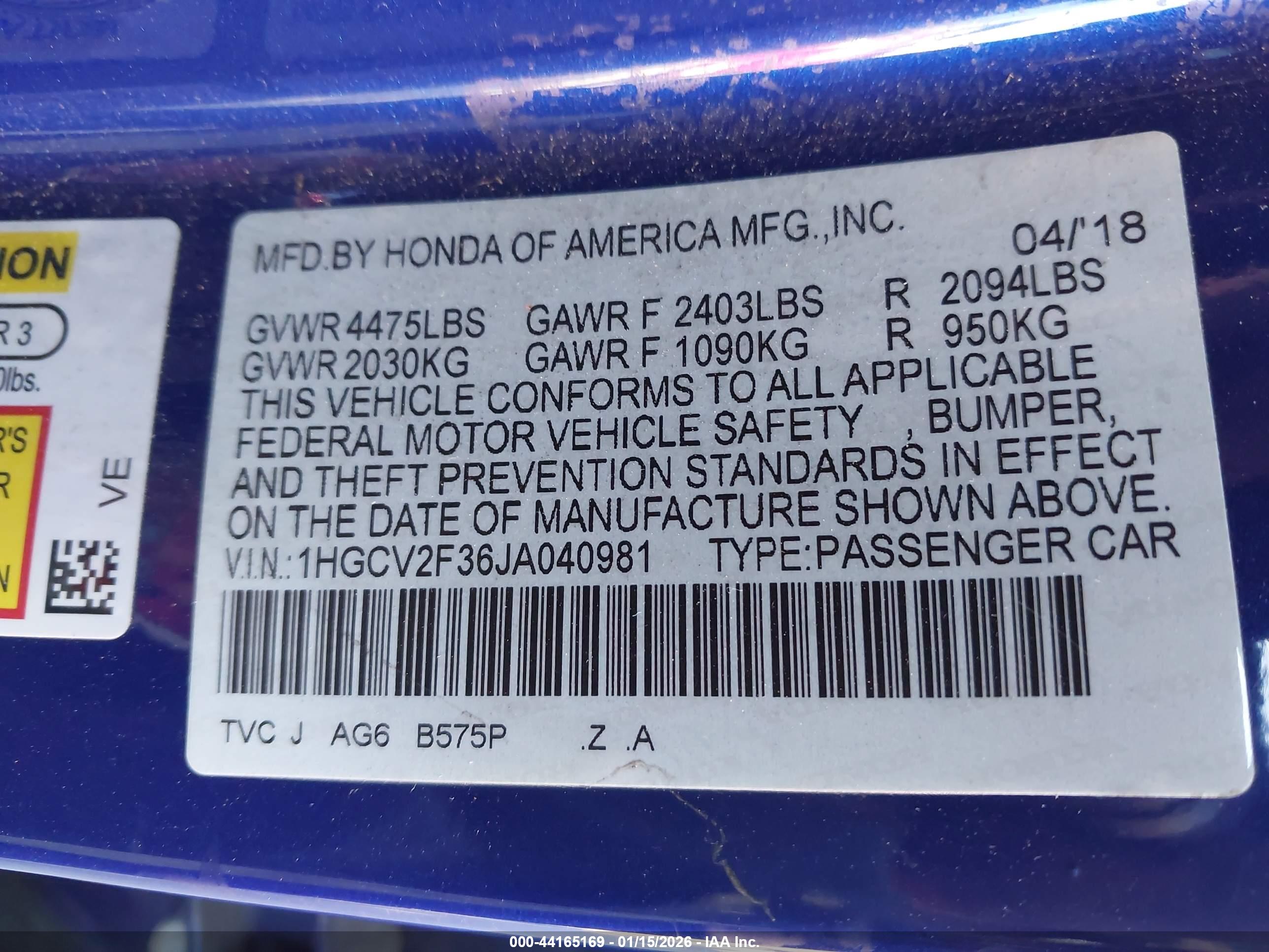 HONDA ACCORD image 9