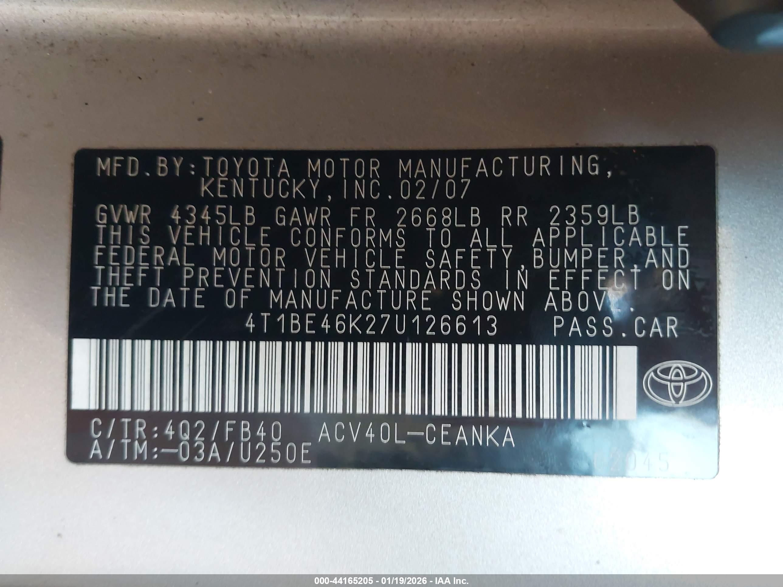TOYOTA CAMRY image 9