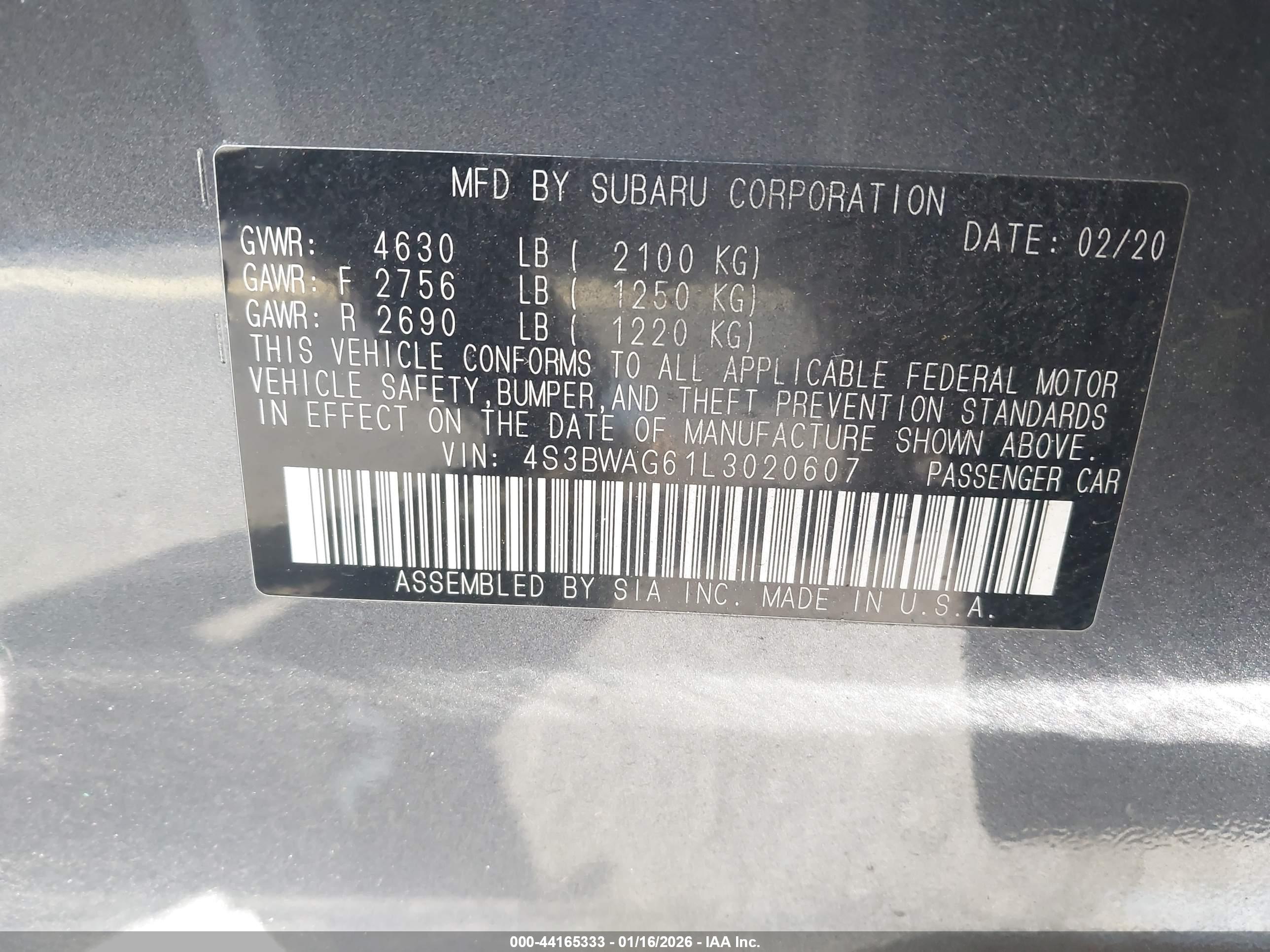 SUBARU LEGACY image 9